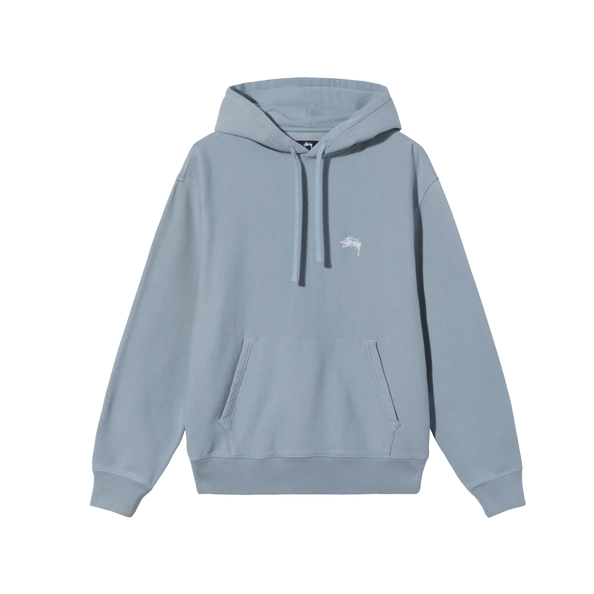 Stussy Mens Stock Logo Hoodie 'Slate'