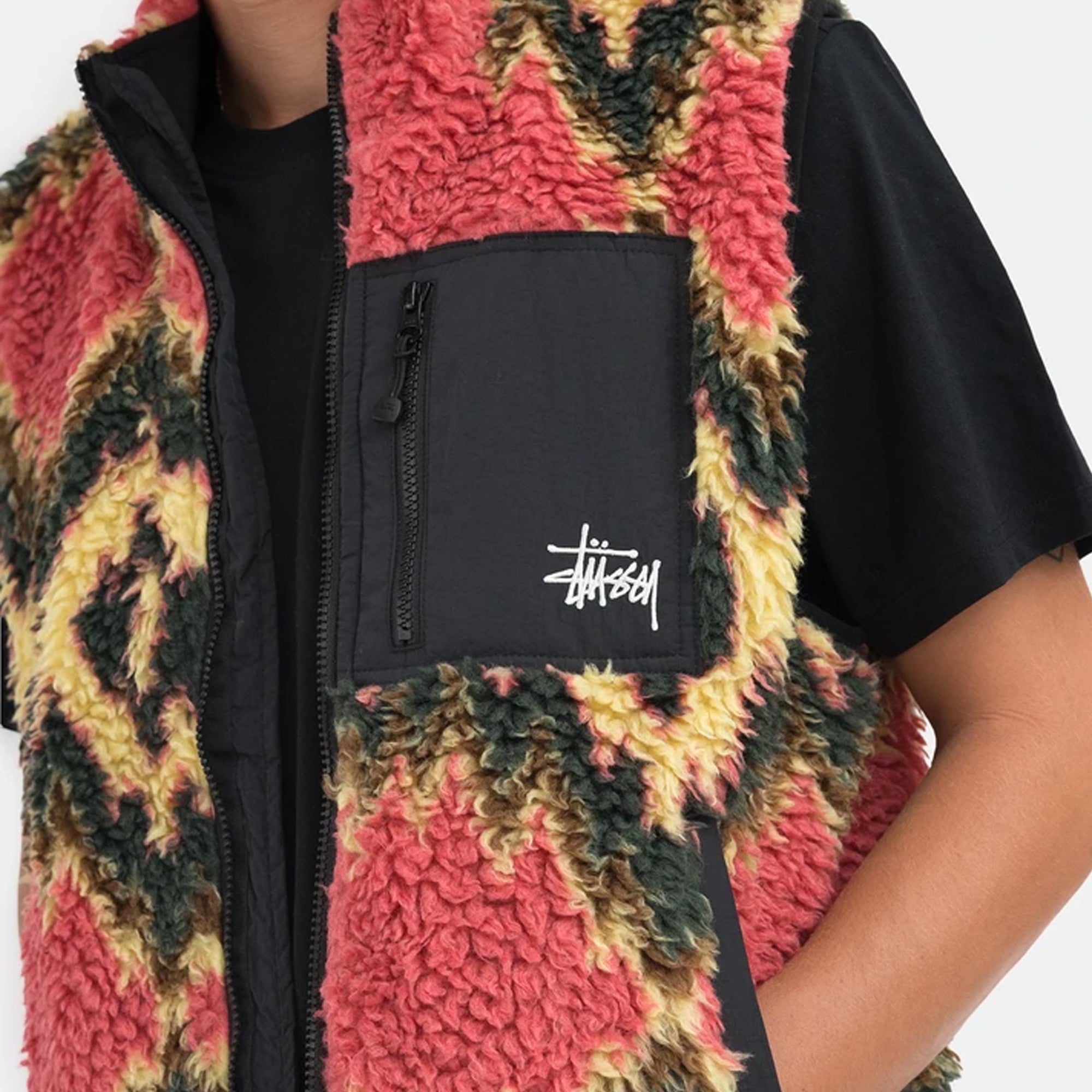 Stussy Mens Fillmore Sherpa Vest 'Mustard'