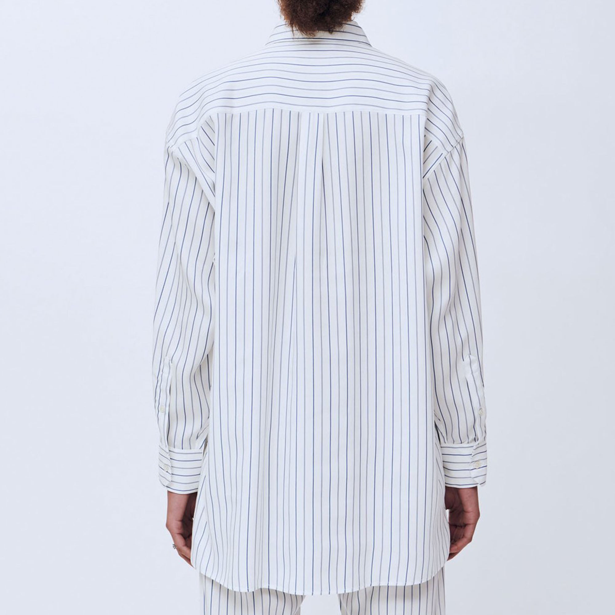 Soulland Womens Estelle Shirt 'White/Blue Stripes'