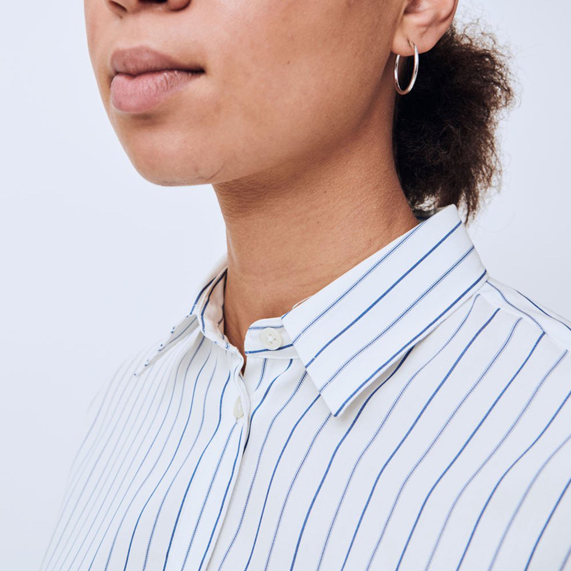 Soulland Womens Estelle Shirt 'White/Blue Stripes'