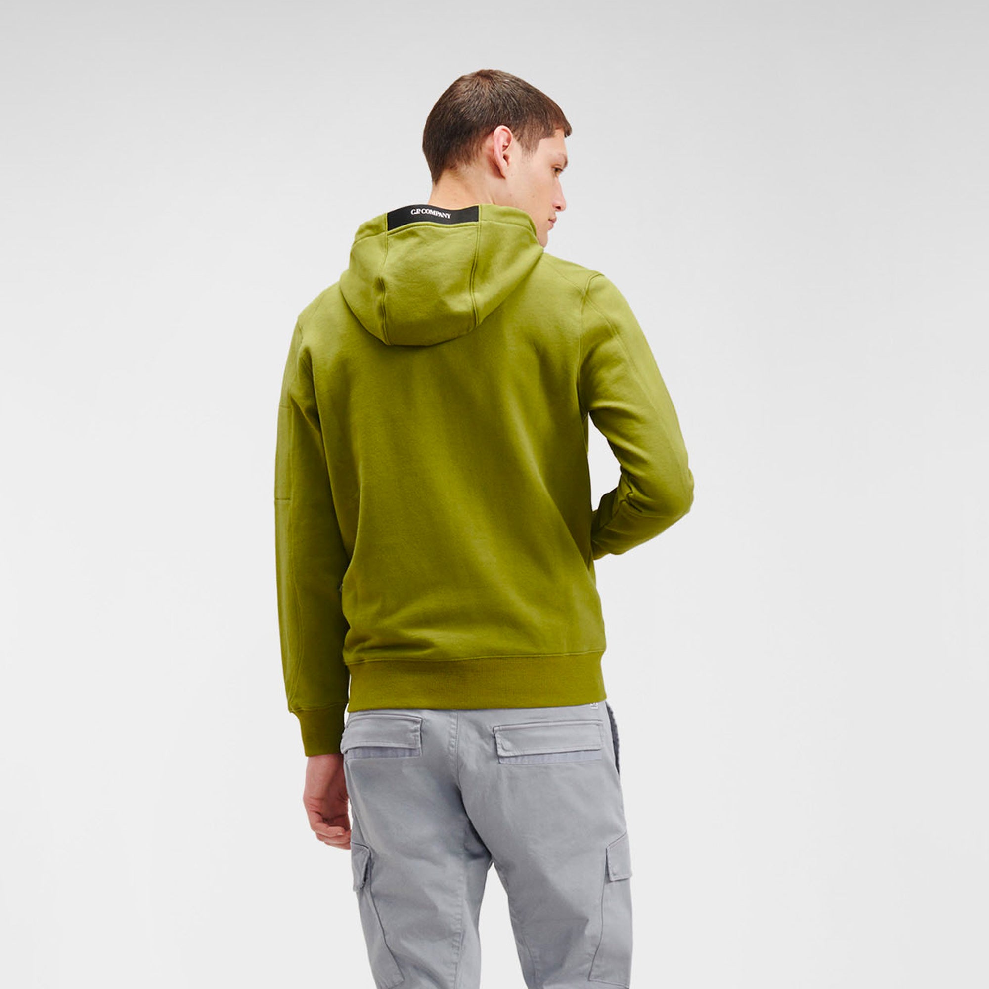 C.P. Company Mens Diagonal Raised Fleece Hoodie