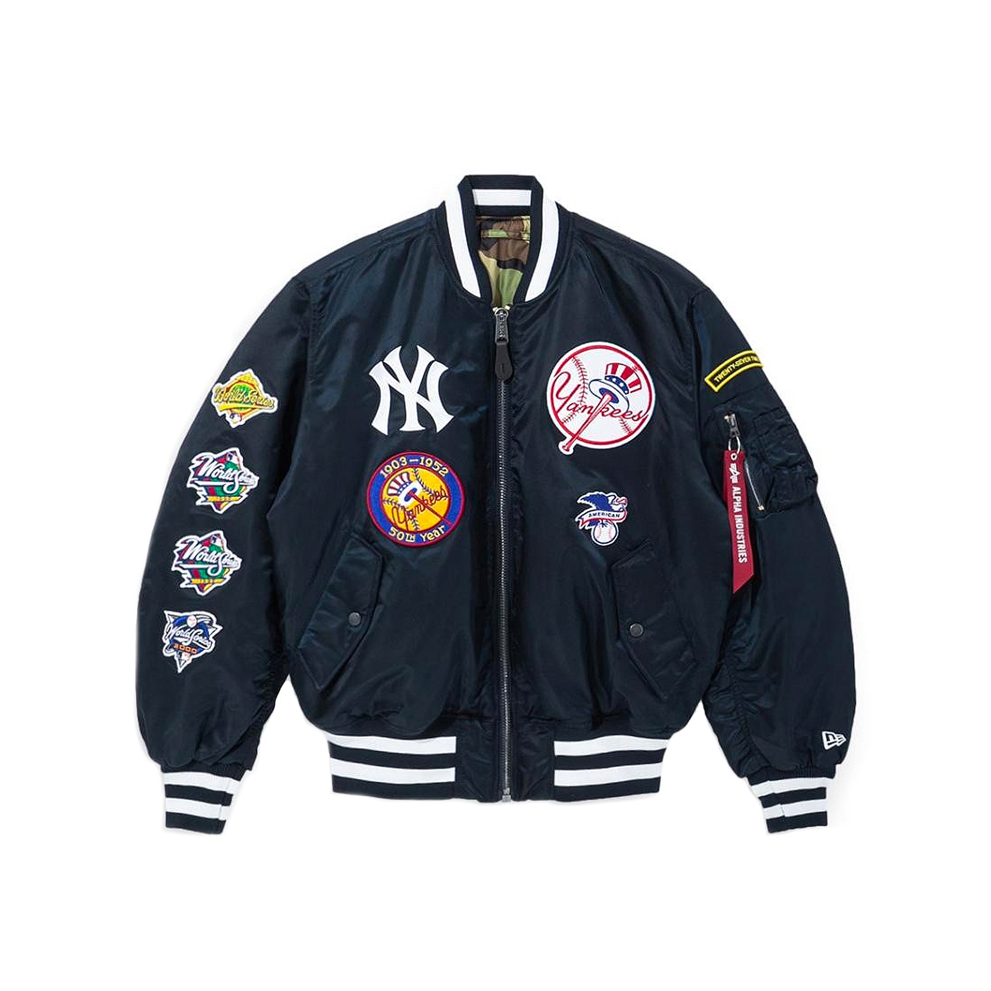 New Era x Alpha Industries Mens New York Yankees MA-1M Bomber Jacket