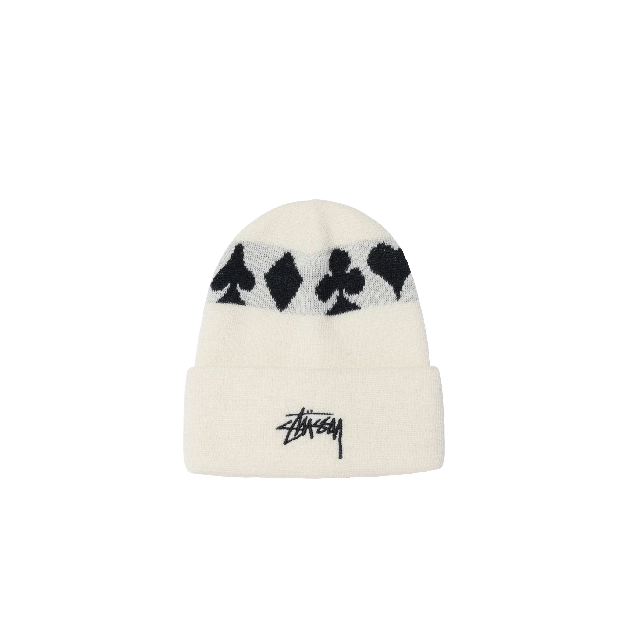 Stussy Mens Full Suit Jacquard Cuff Beanie 'White'