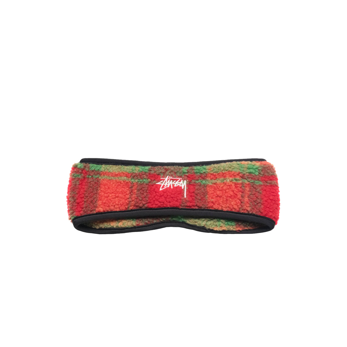 Stussy Mens Plaid Polar Fleece Headband  display picture 2