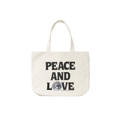 STUSSY PEACE AND LOVE CANVAS TOTE BAG