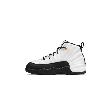 Air Jordan Little Kids 12 Retro Shoes 'White/Metallic Gold'