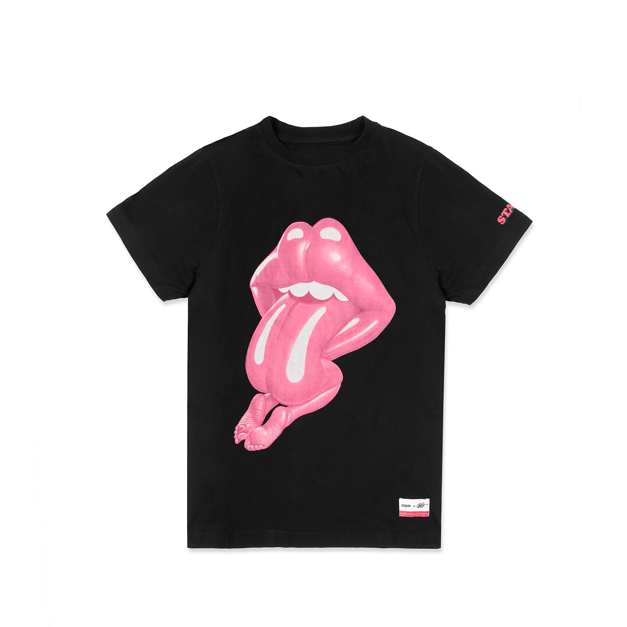 Staple x Ron English Men's Lips Tee - Black