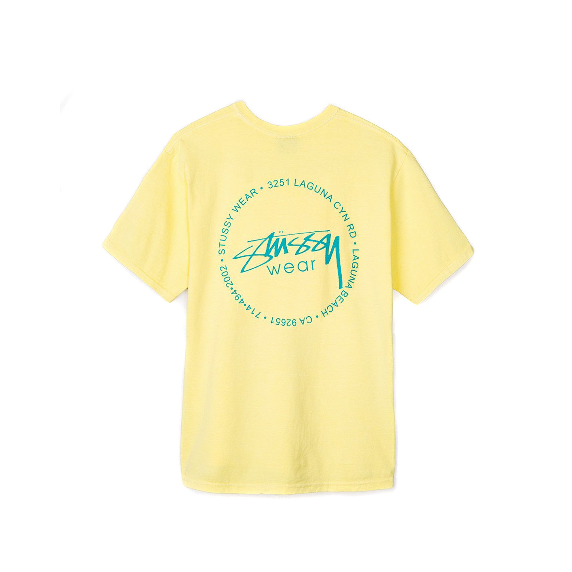 Stussy Men's Old Stamp Pig Dyed Tee- Lemon