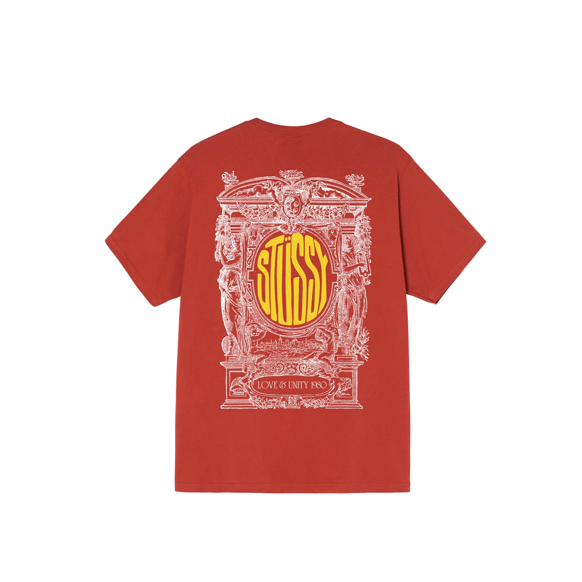 Stussy Mens Love & Unity Tee 'Brick'