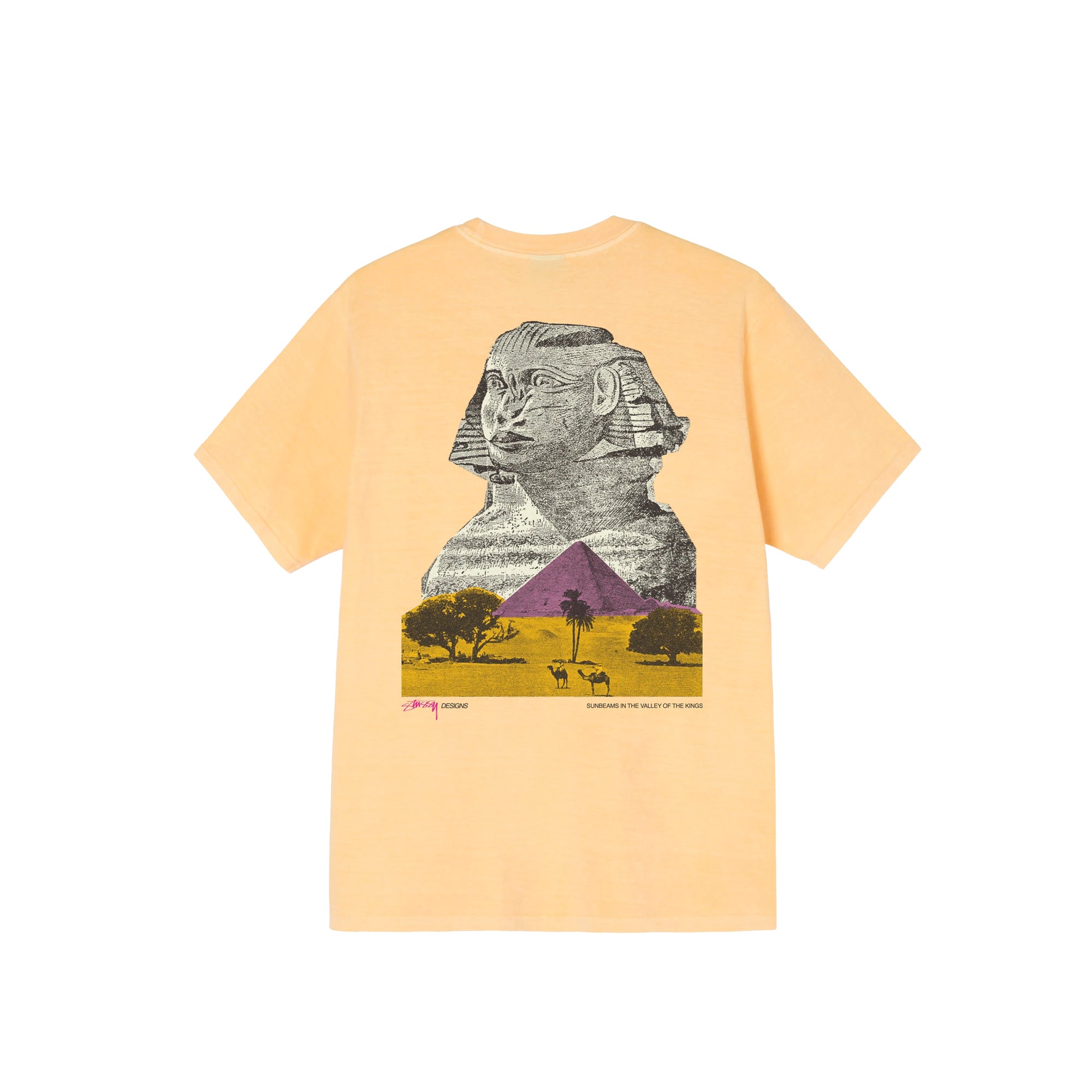 Stussy Mens Sphinx Pig Dyed Tee 'Peach'