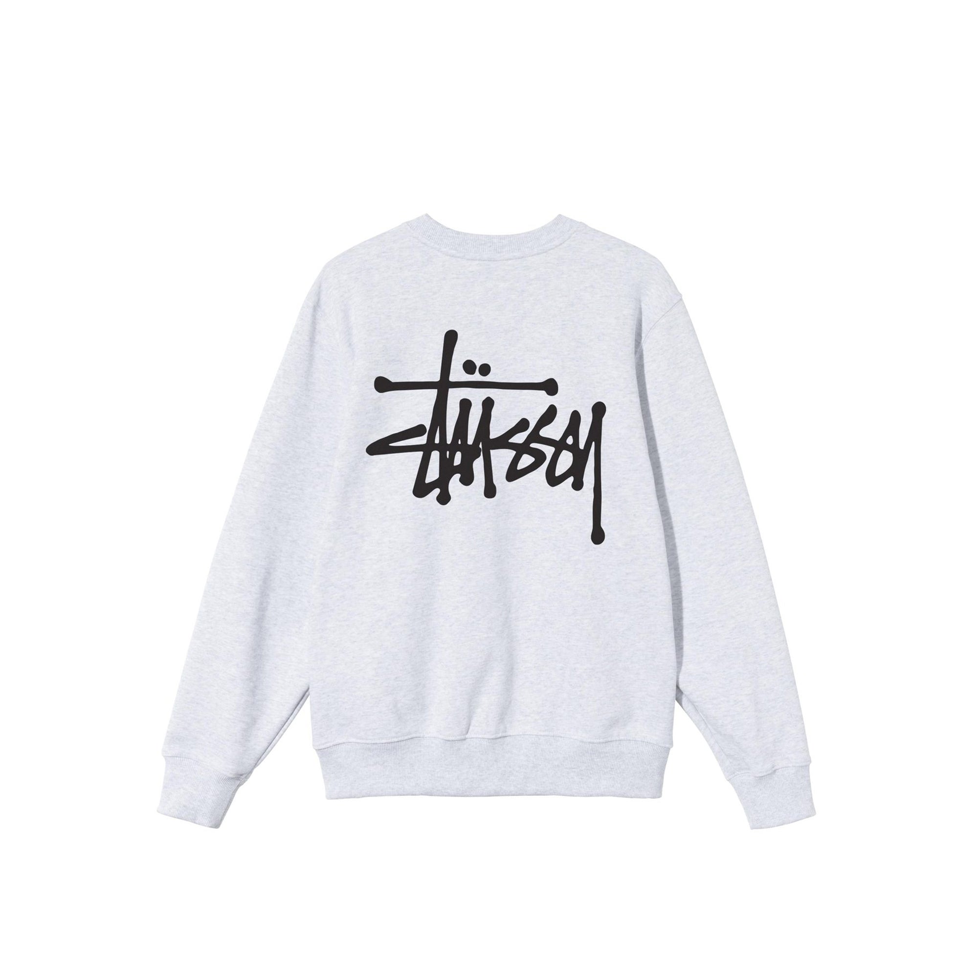 Stussy Mens Basic Stussy Ash Heather Crew