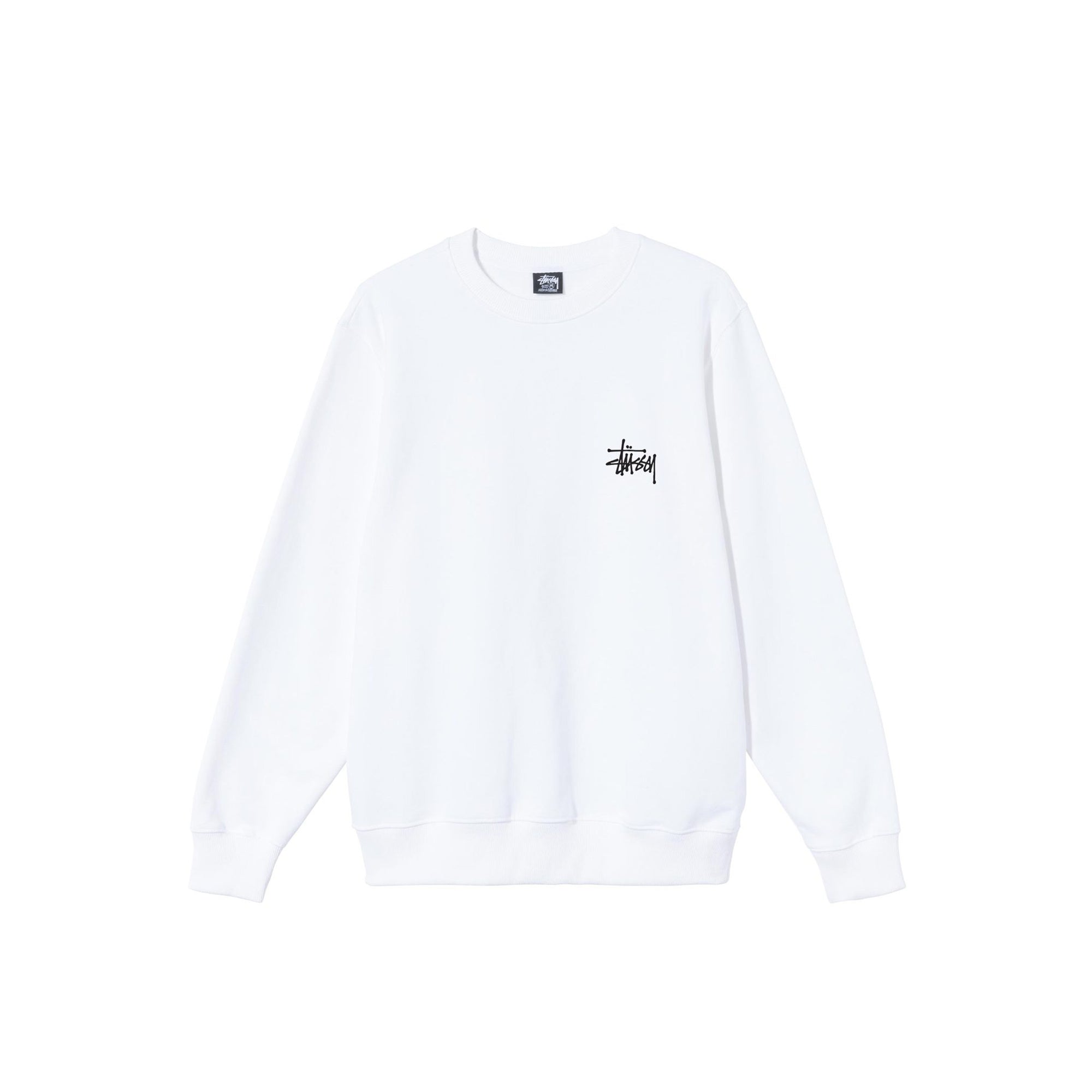 Stussy Mens Basic Stussy White Crew