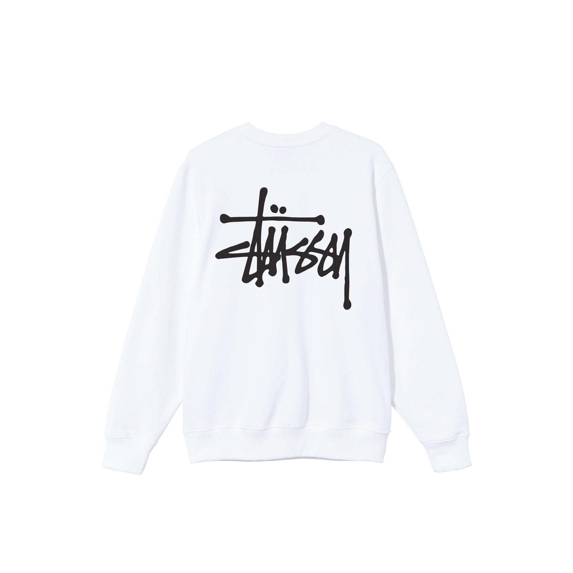 Stussy Mens Basic Stussy White Crew