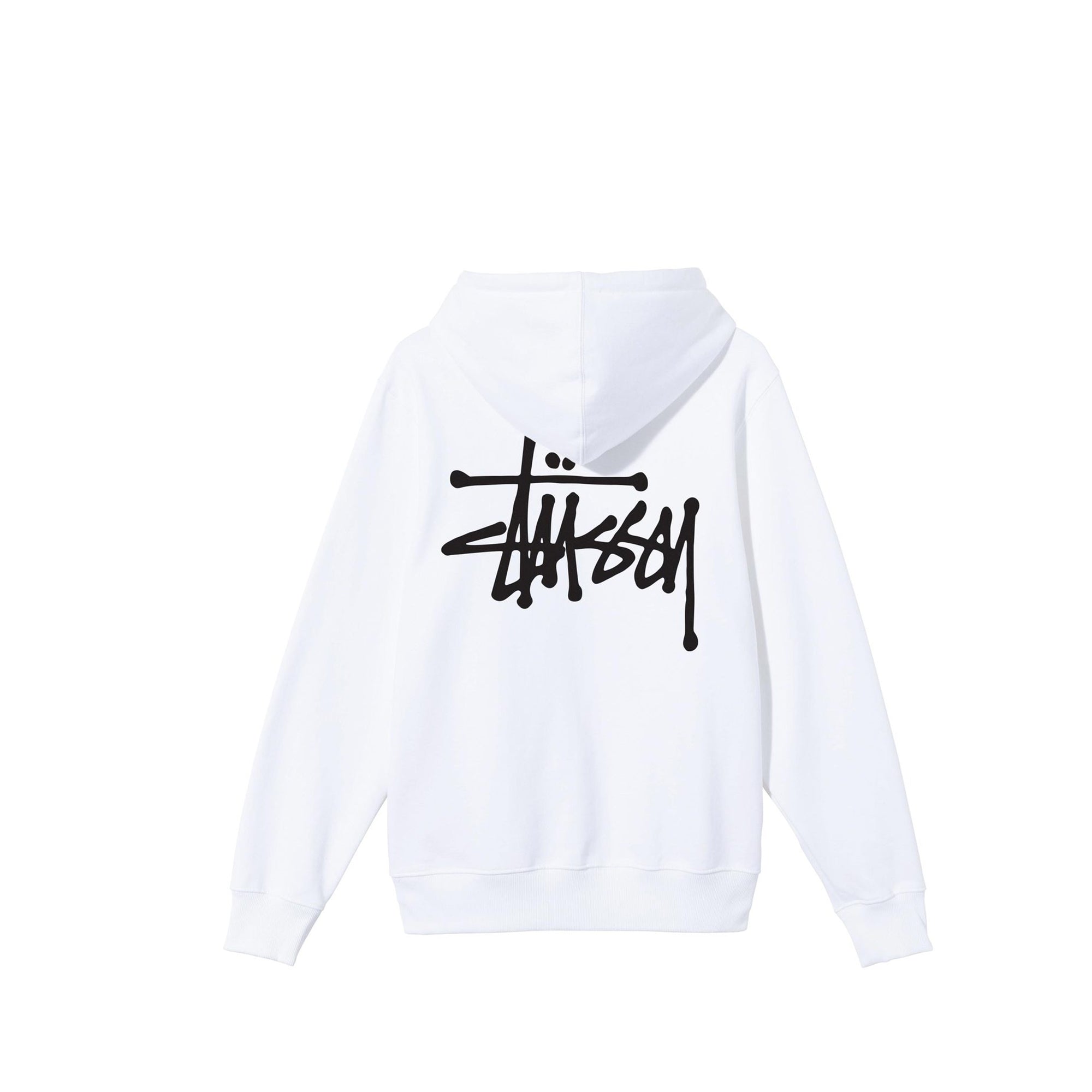 Stussy Mens Basic White Hoodie