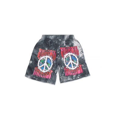 Chinatown Market Mens Peace On Earth Clouds Sweathshorts 'Black Tie Dye'