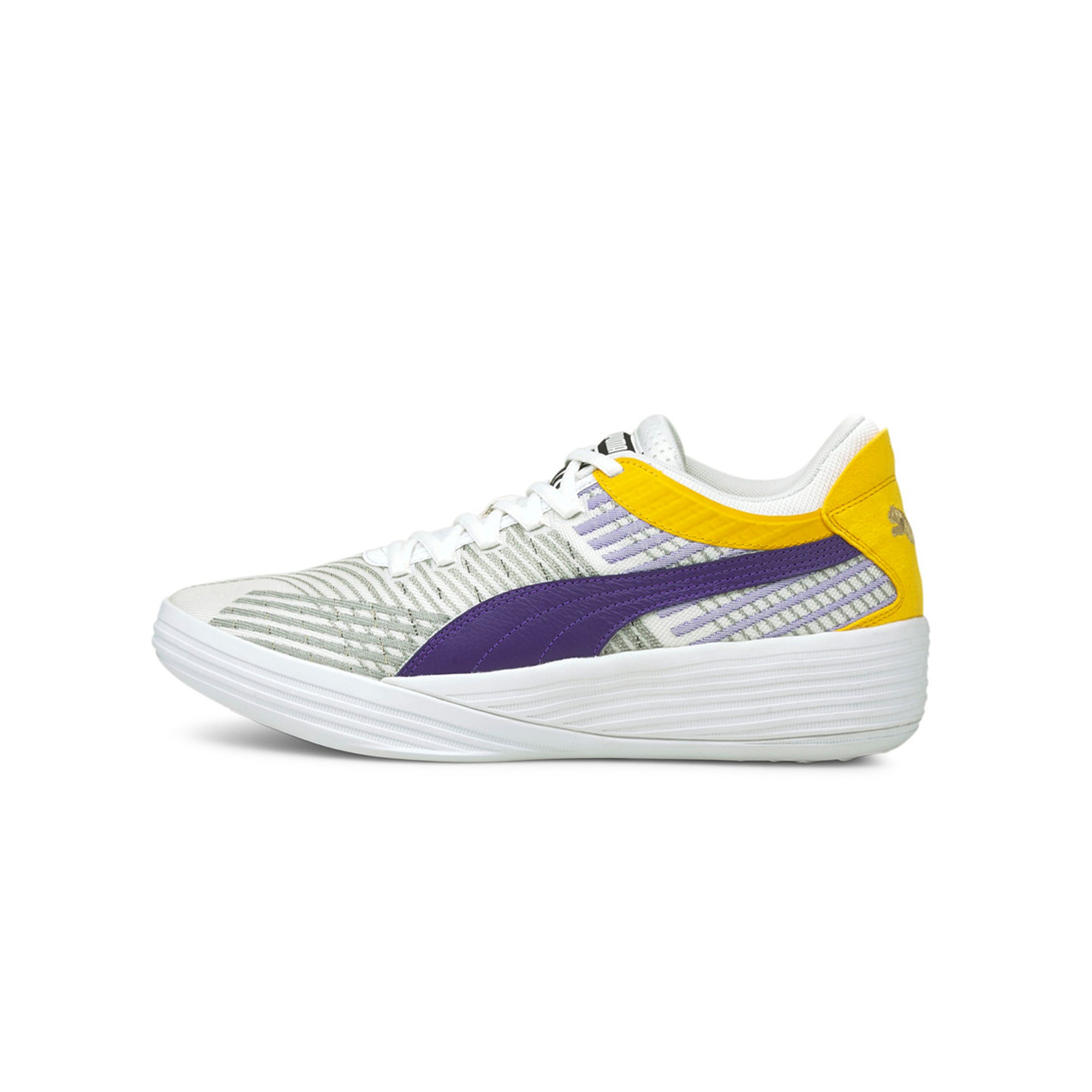 Puma Mens Clyde All-Pro Coast 2 Coast Shoes 'Puma White/Prism Violet'