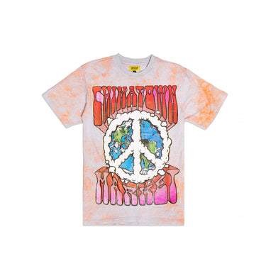 Chinatown Market Mens Peace on Earth T-Shirt 'Tie Dye'