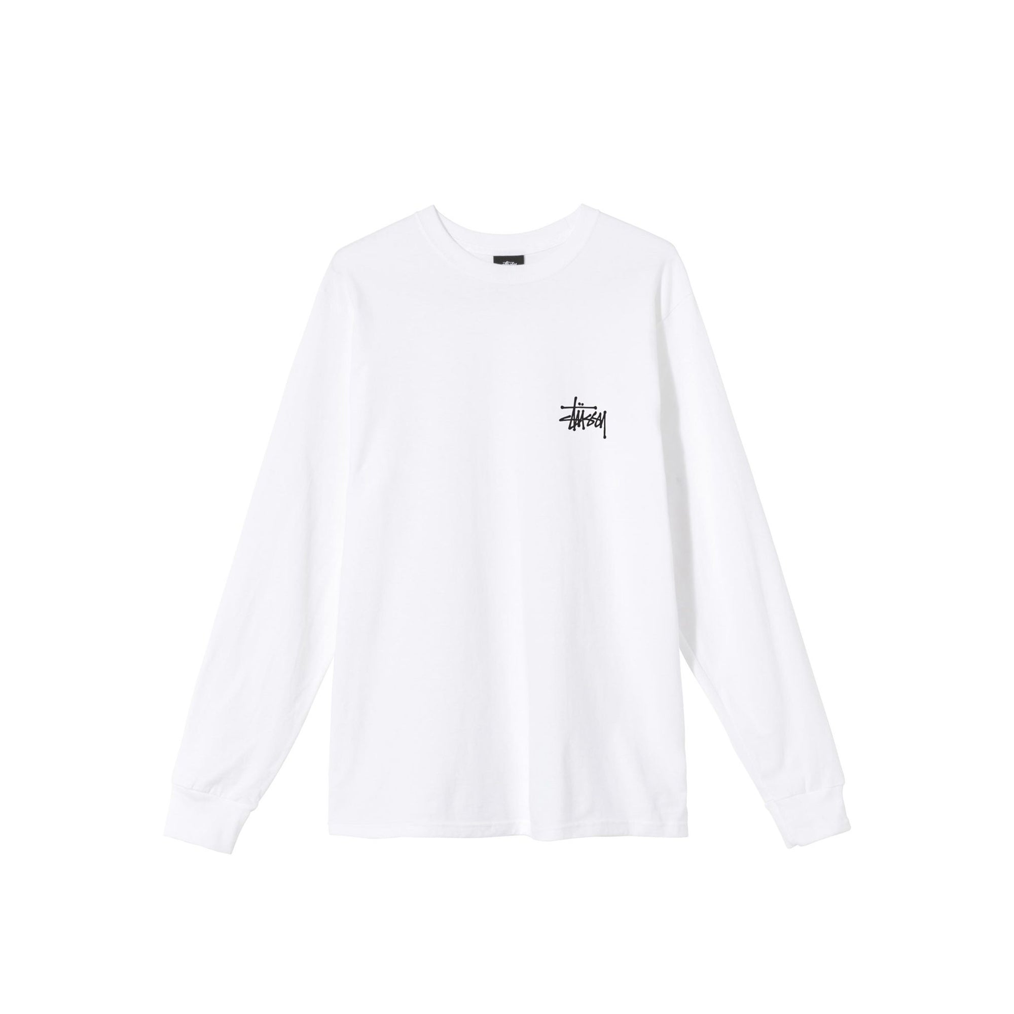 Stussy Mens Basic Stussy White LS Tee