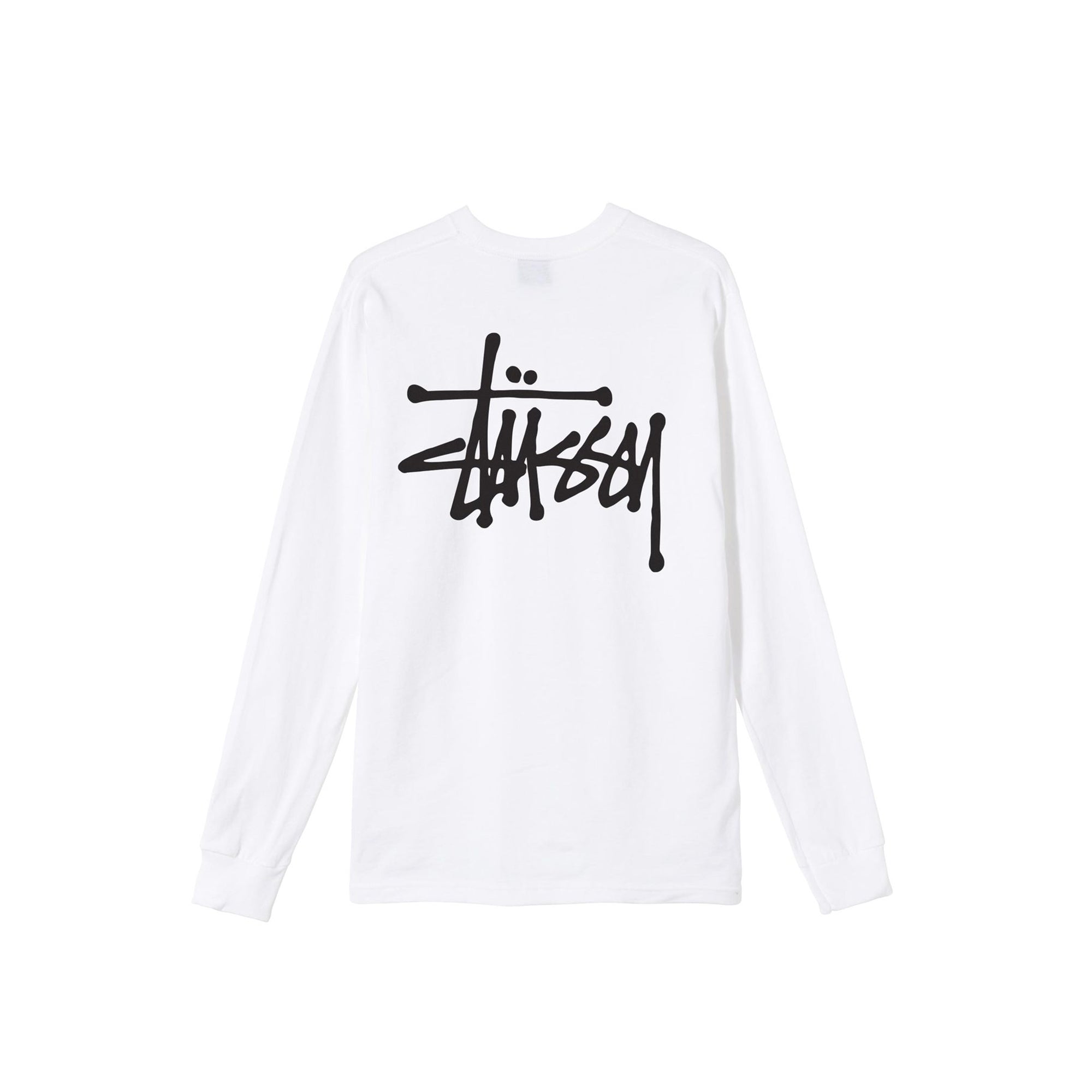 Stussy Mens Basic Stussy White LS Tee