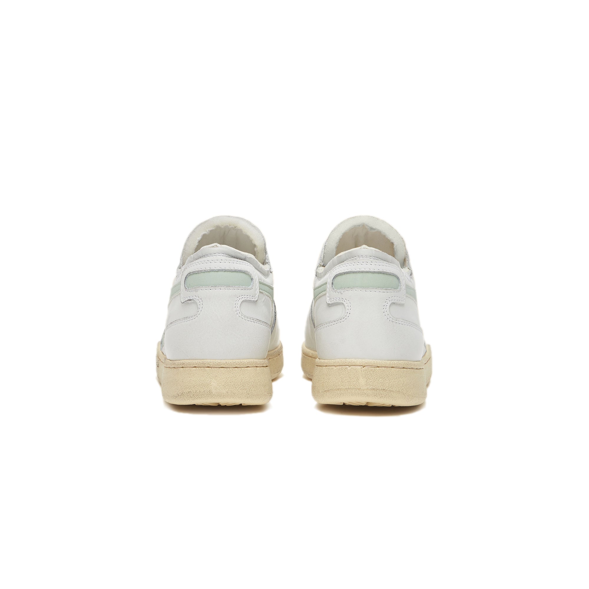 Diadora Mens Mi Basket Row Cut Shoes 'White/Smoke Green'