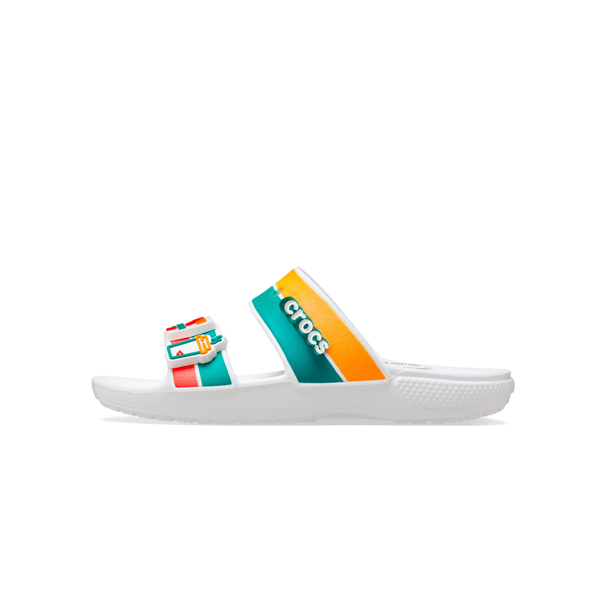 Crocs X 7-Eleven Strap Sandal With Charms White Green Men\'s size  New 208271-100 7-Eleven Pairs With Crocs in Latest Fashion Tie-Up  main image 2