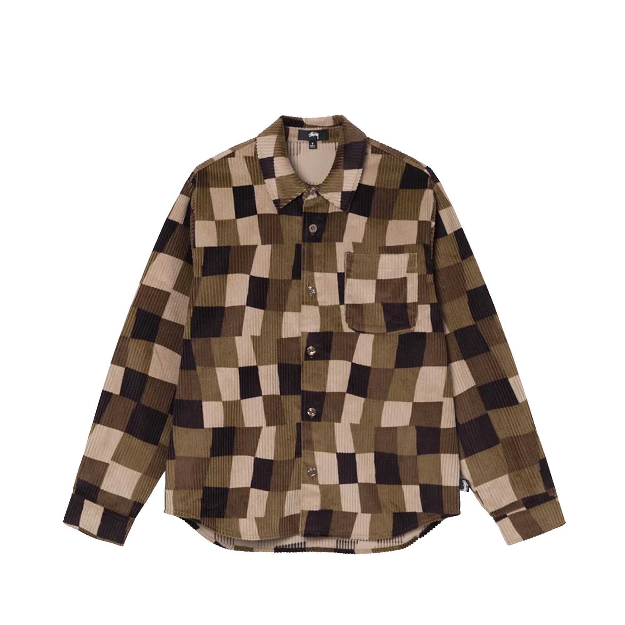 Stussy Men Wobbly Check LS Shirt 'Brown'