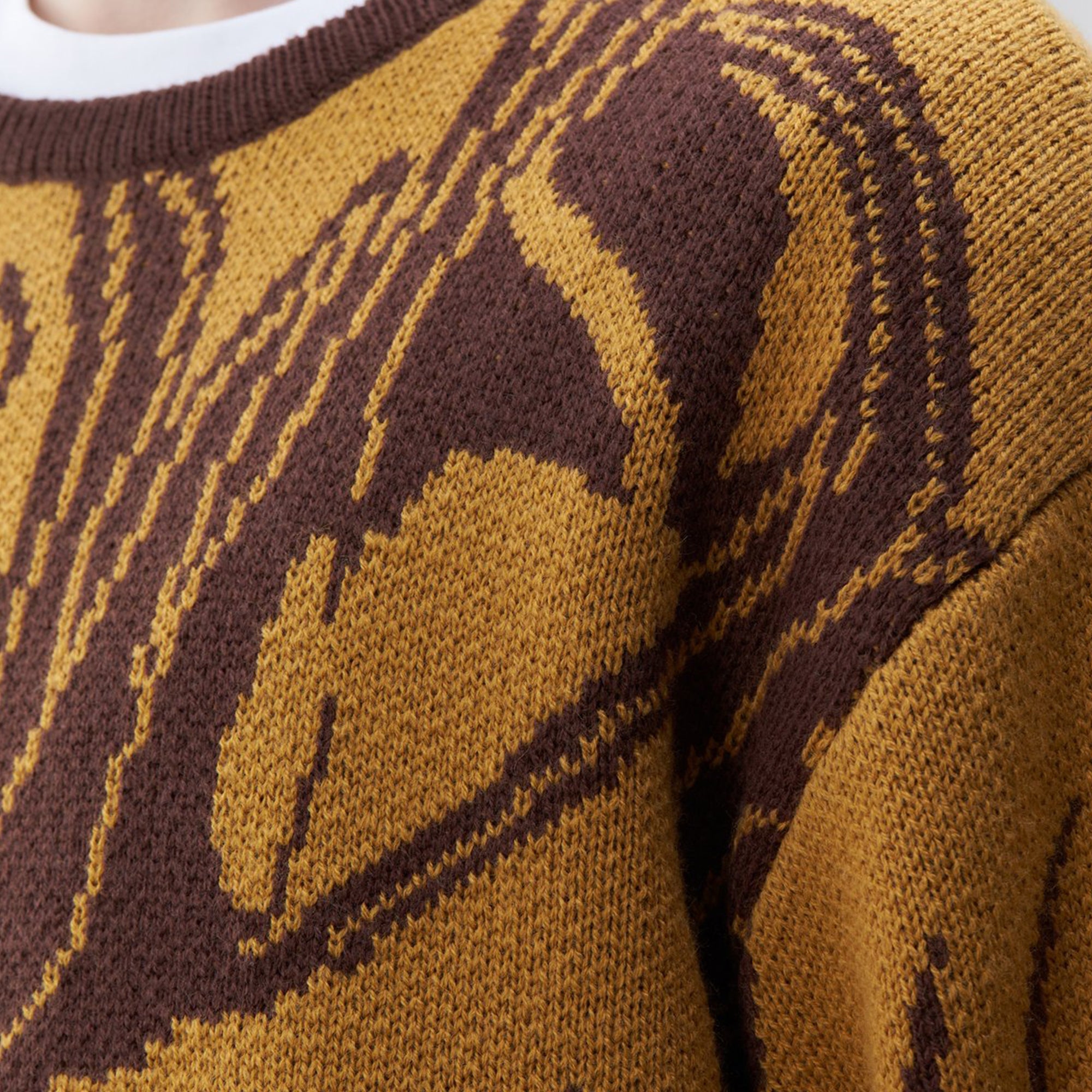 Neighborhood Mens Jacquard / Aw-Knit LS 'Brown'