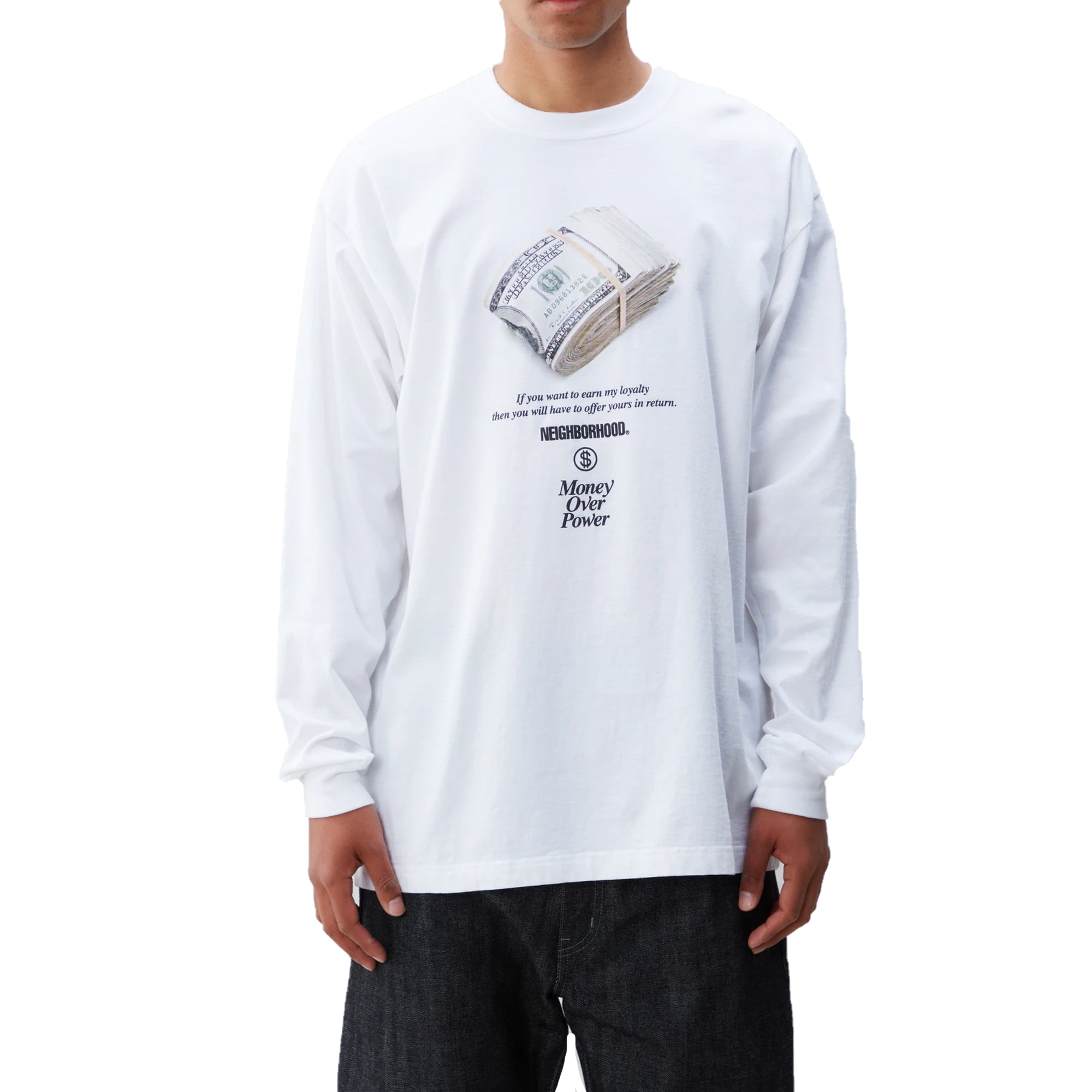 Neighborhood Mens Mop-1 C-Tee LS 'White'