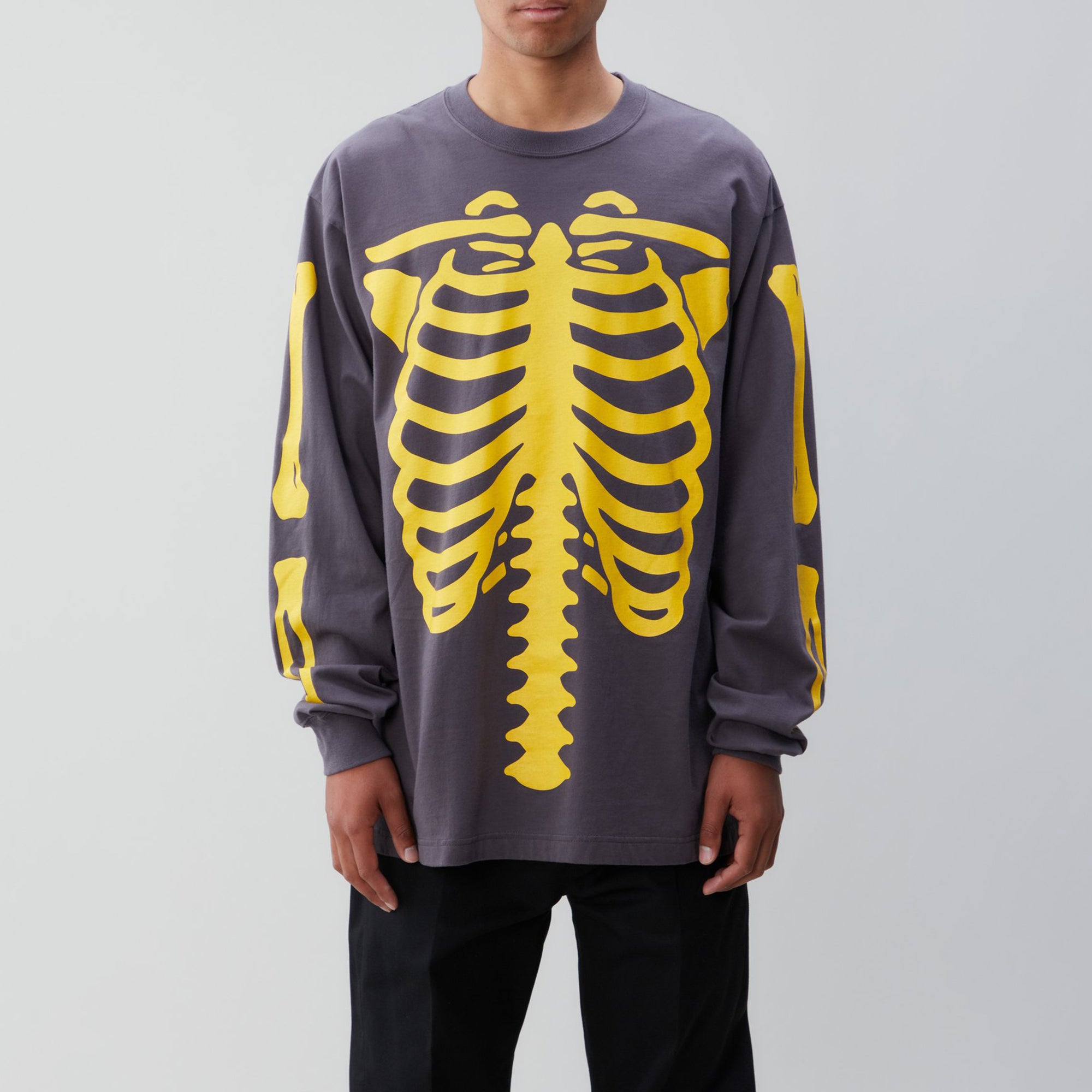 Neighborhood Mens Bones / C-Tee LS 'Gray'