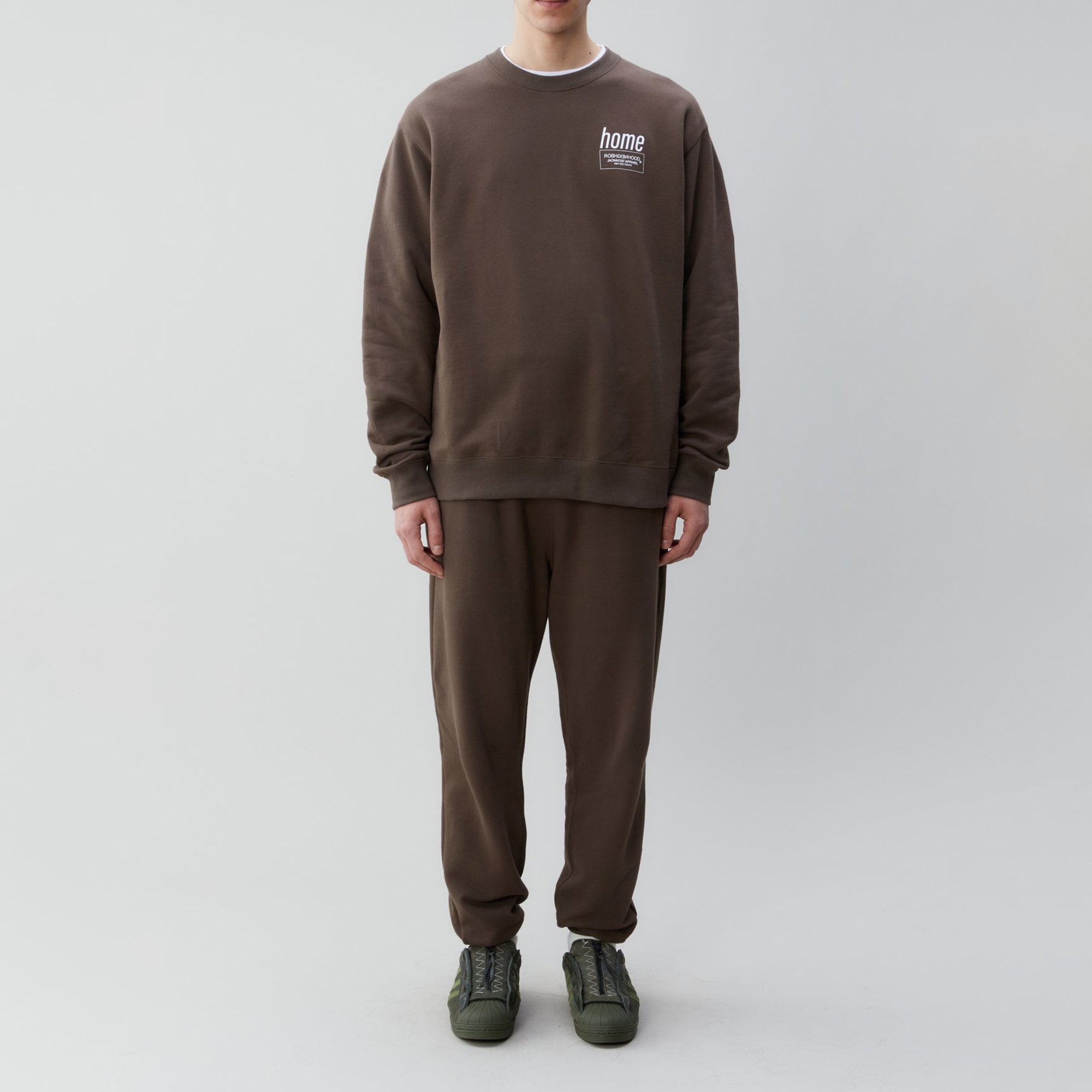 Neighborhood Mens Home / C-Set Up Sweatshirt and Sweatpants 'Olive Drab'