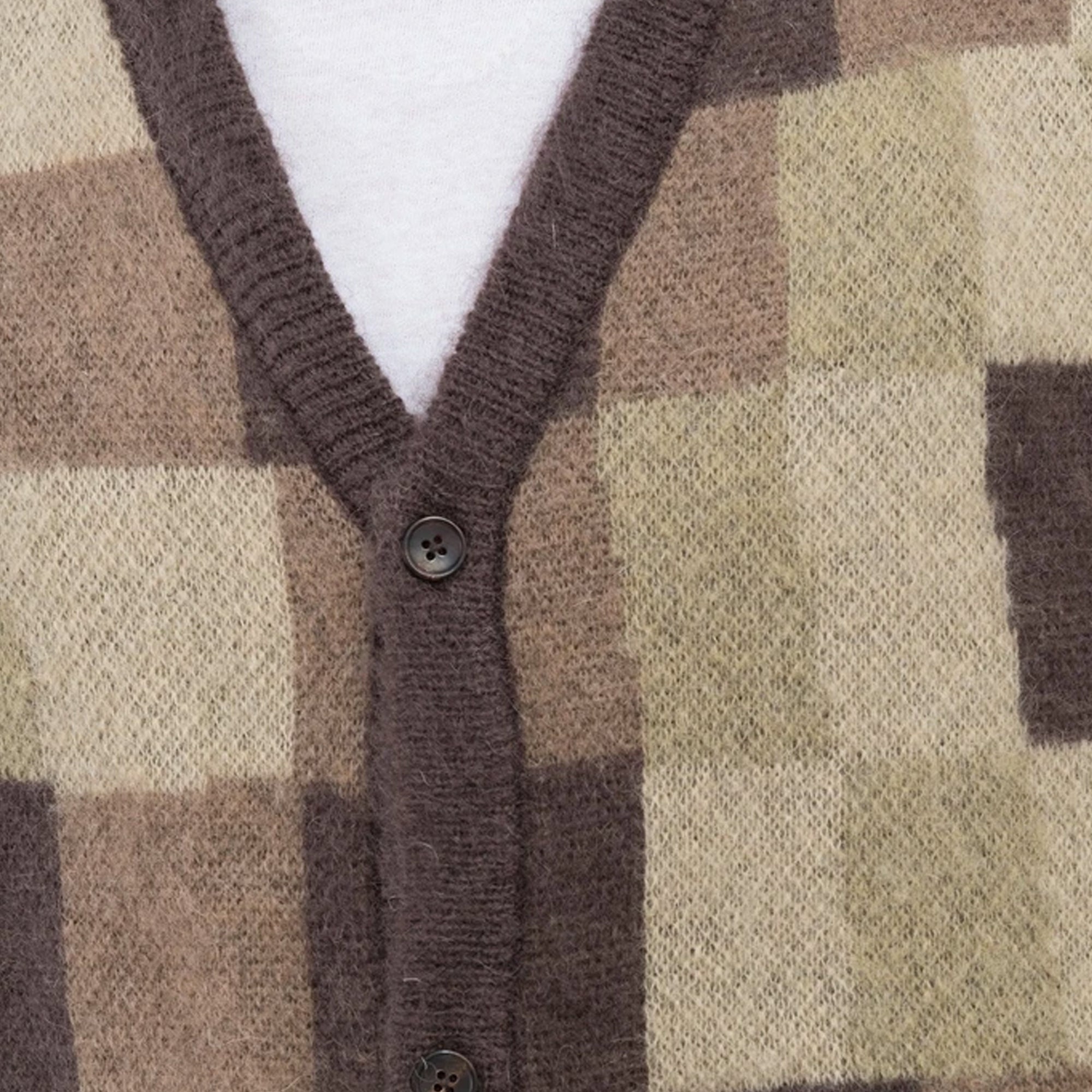 Stussy Womens Wobbly Check Sweater Vest 'Brown'