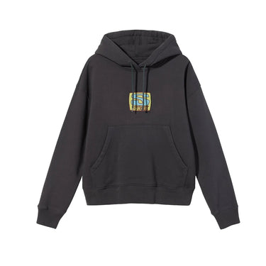 Stussy Womens Agness Boxy Crop Hoodie 'Charcoal'