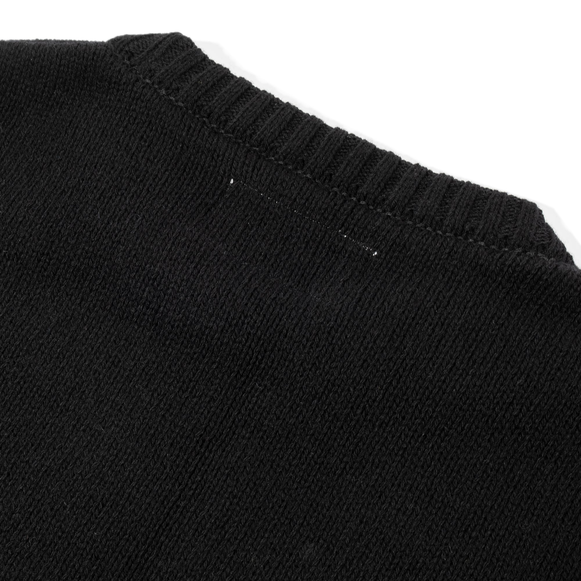 Wacko Maria Mens Classic Crew Neck Sweater 'Black'