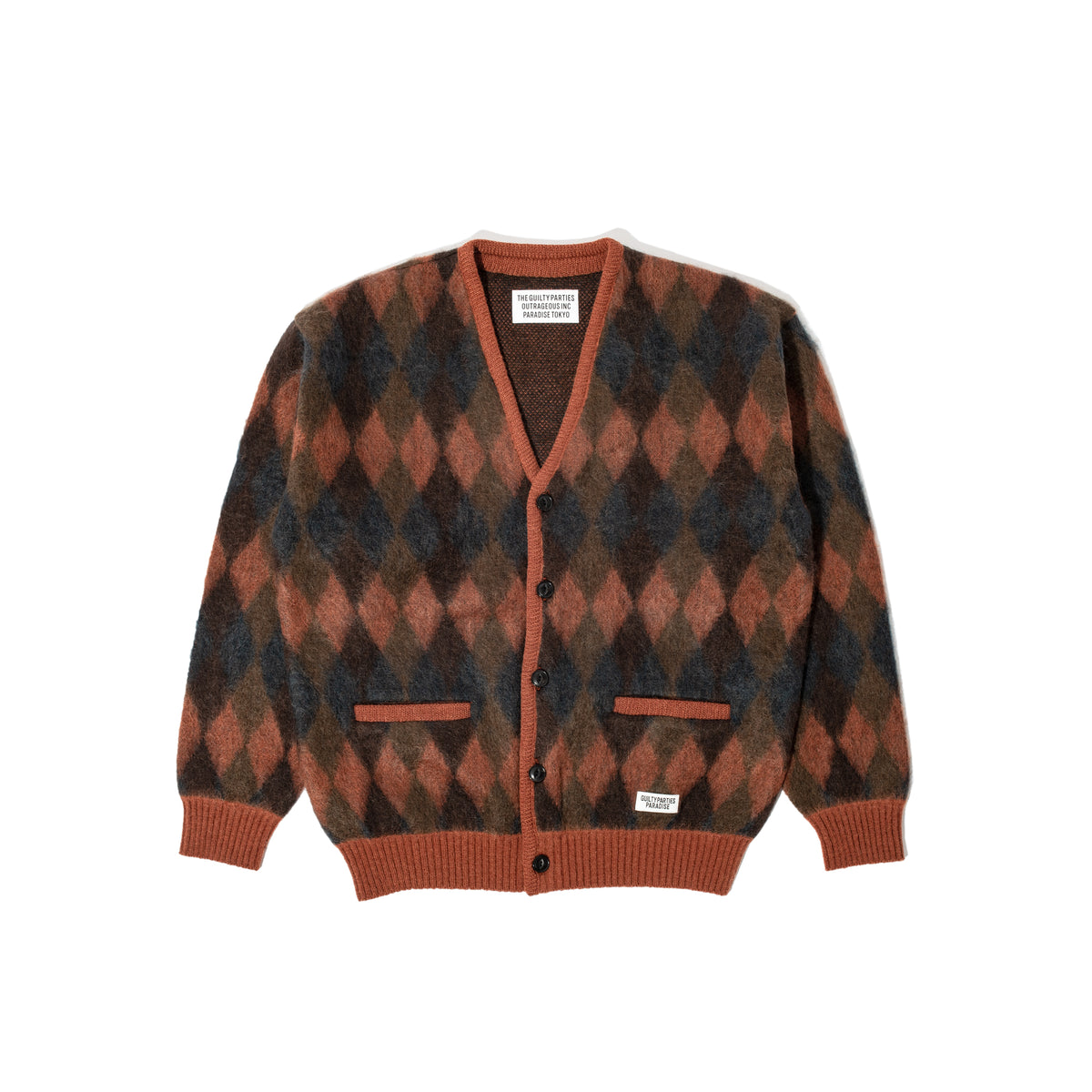 Wacko Maria Mens Diamond Mohair Cardigan 
