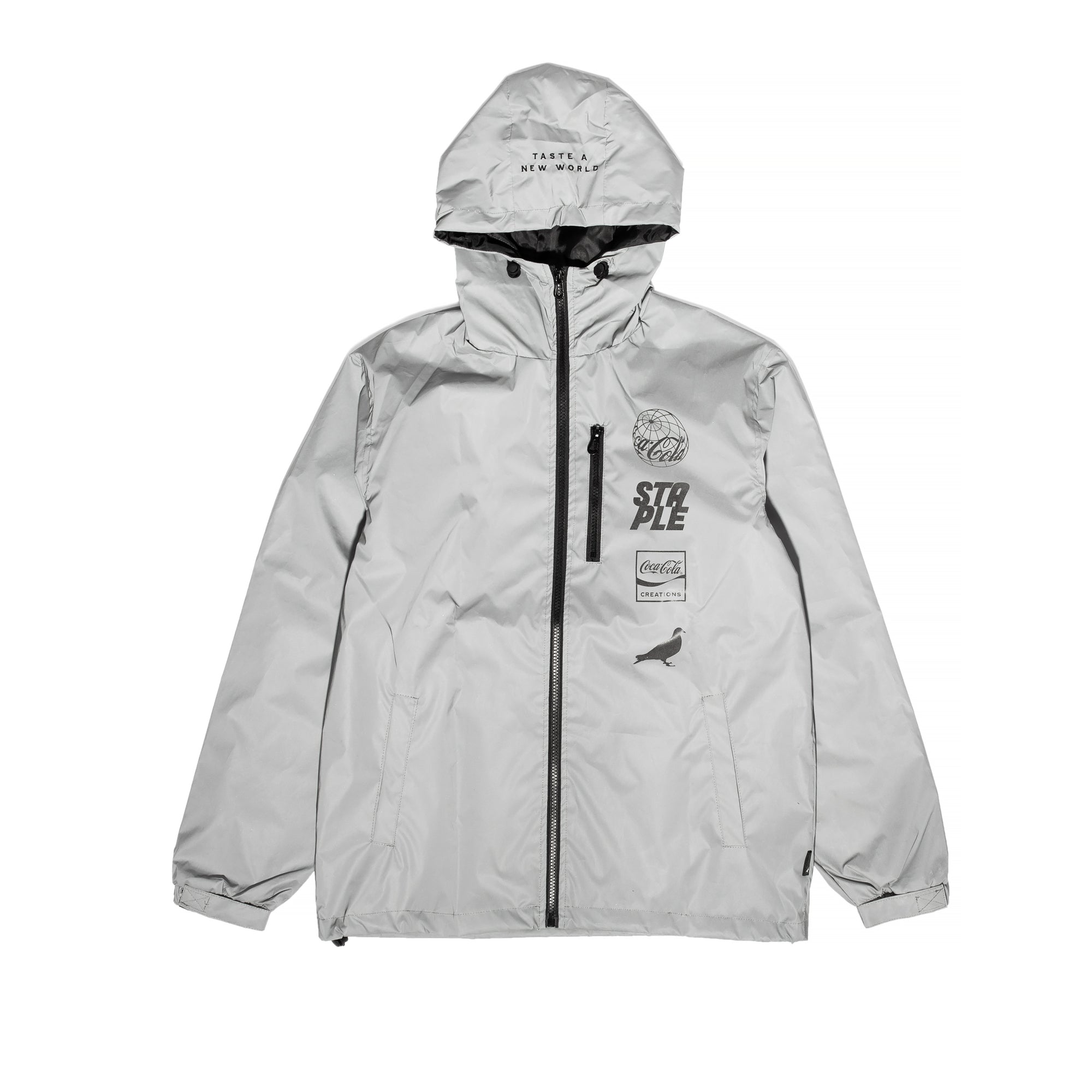 Staple x Coca Cola Mens Starlight Reflective Jacket 'Grey' – Extra