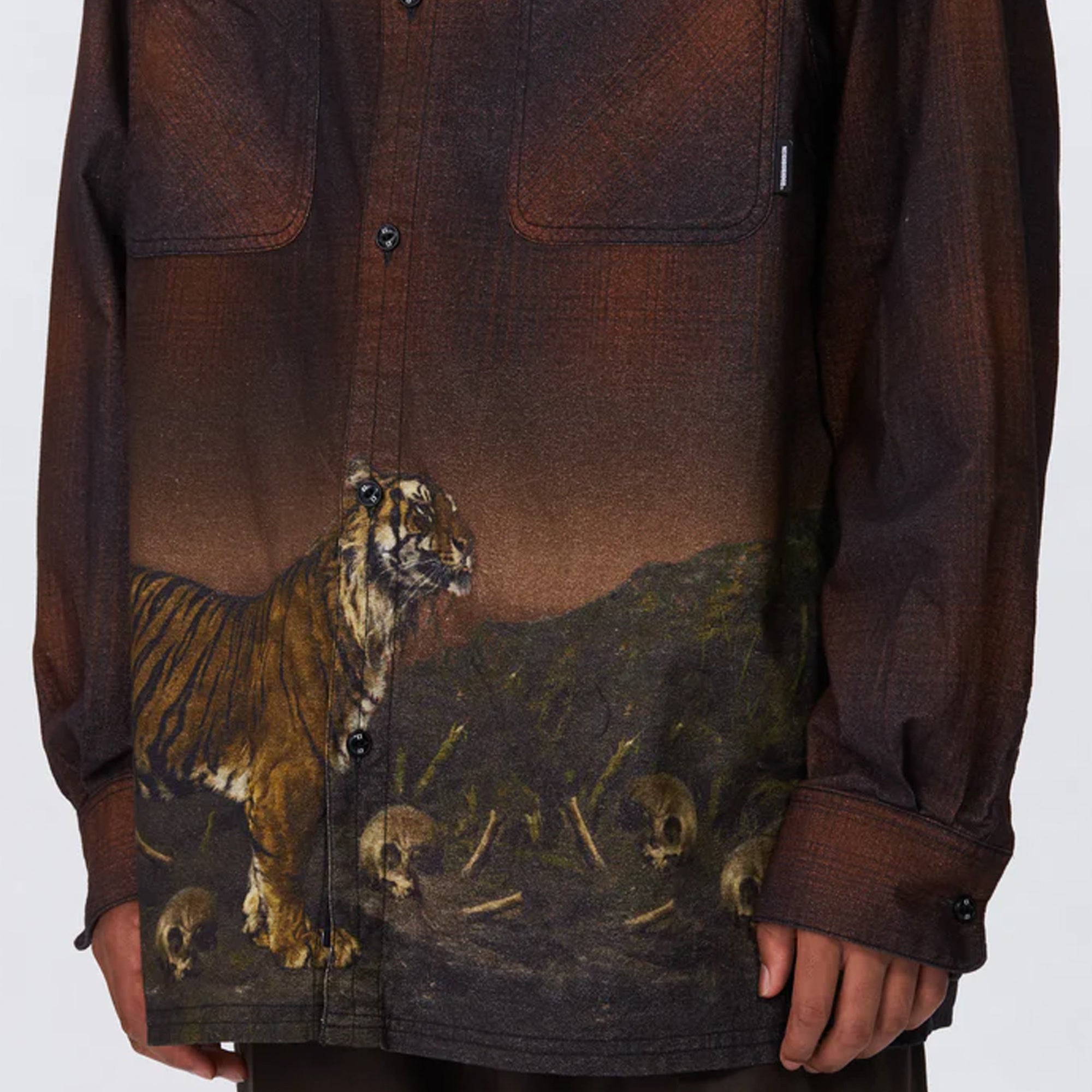 Neighborhood Mens Tigerprint LS Shirt