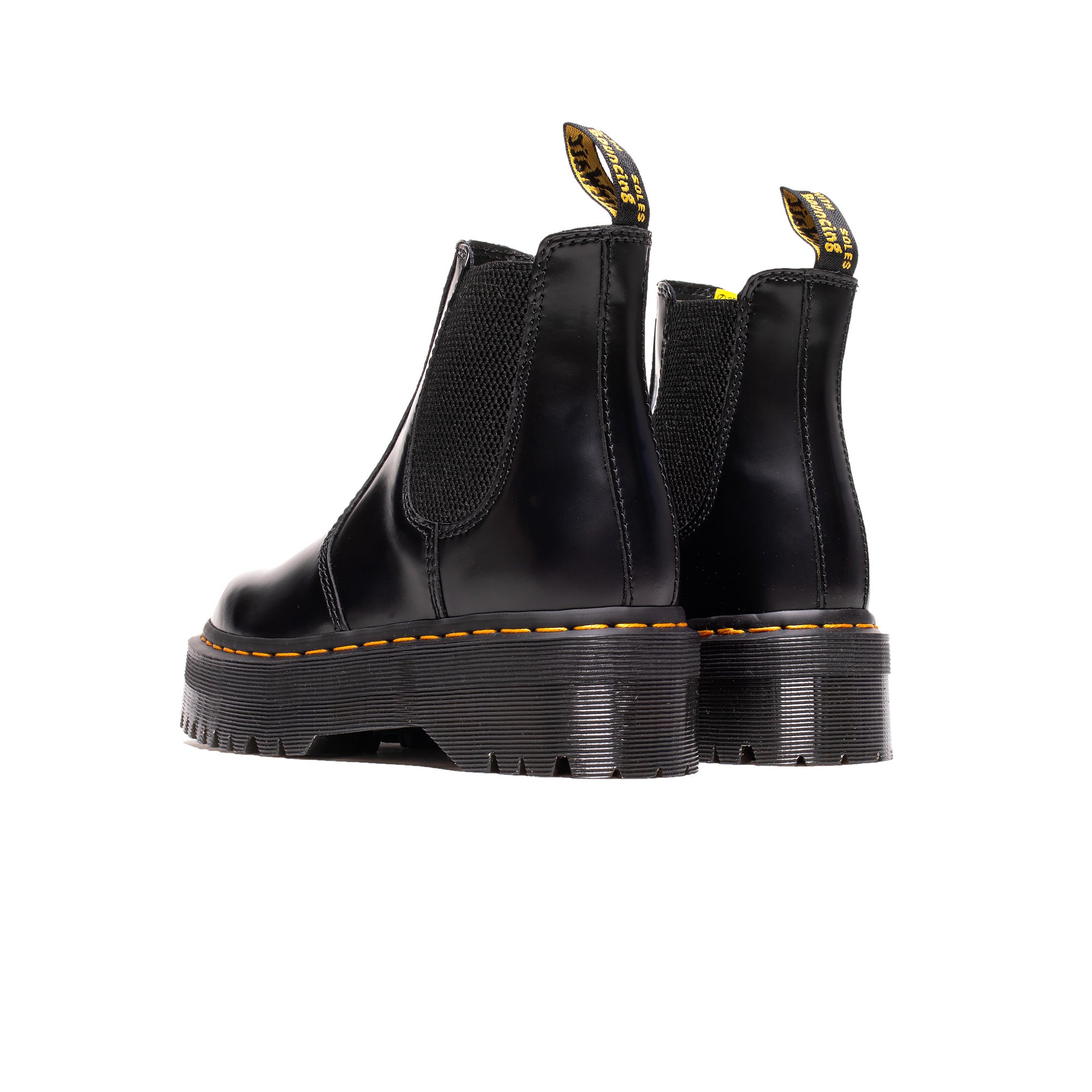 Dr. Martens 2976 Polished Smooth Platform Chelsea Boot in Black