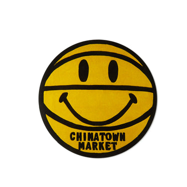 Chinatown Market Smiley 4ft Basketball Rug 'Yellow'