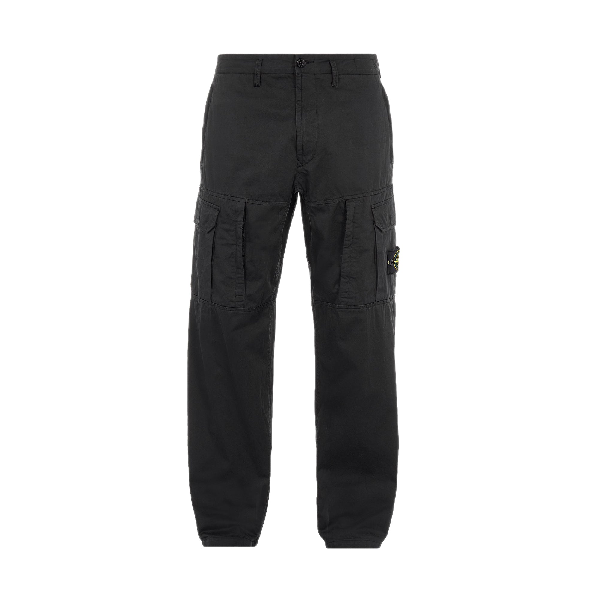 Stone Island Mens Stretch Cotton Pants Black