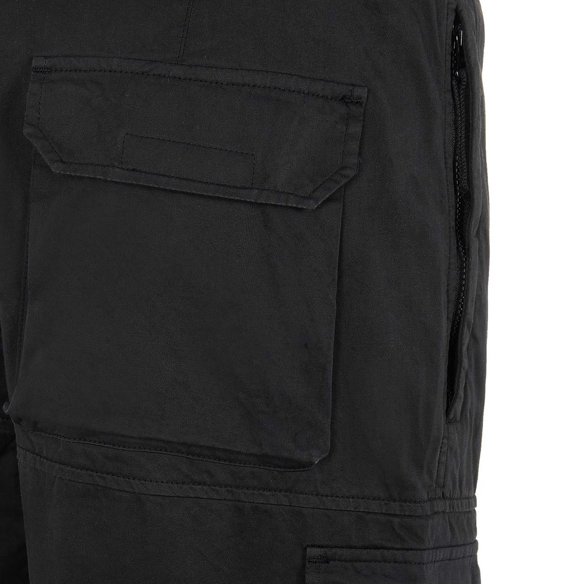 Stone Island Mens Stretch Cotton Pants Black