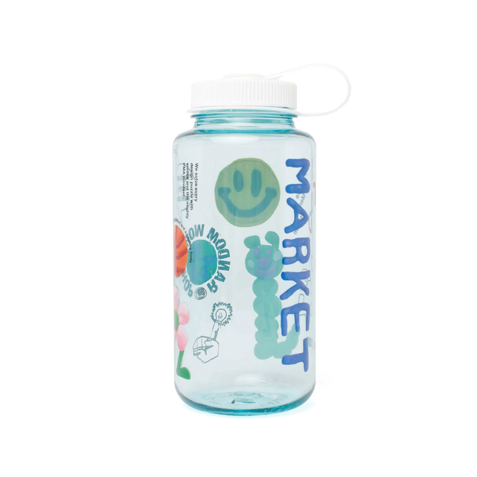 MARKET Smiley Collage Water Bottle