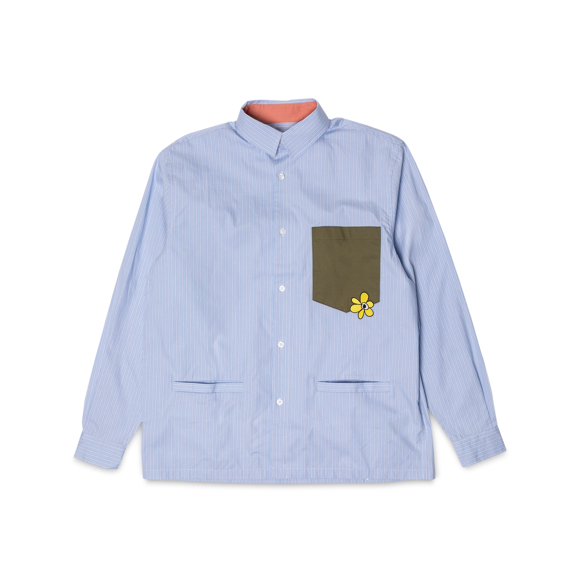 Perks And Mini Mens Tempus Collared Oversized Longsleeve Shirt