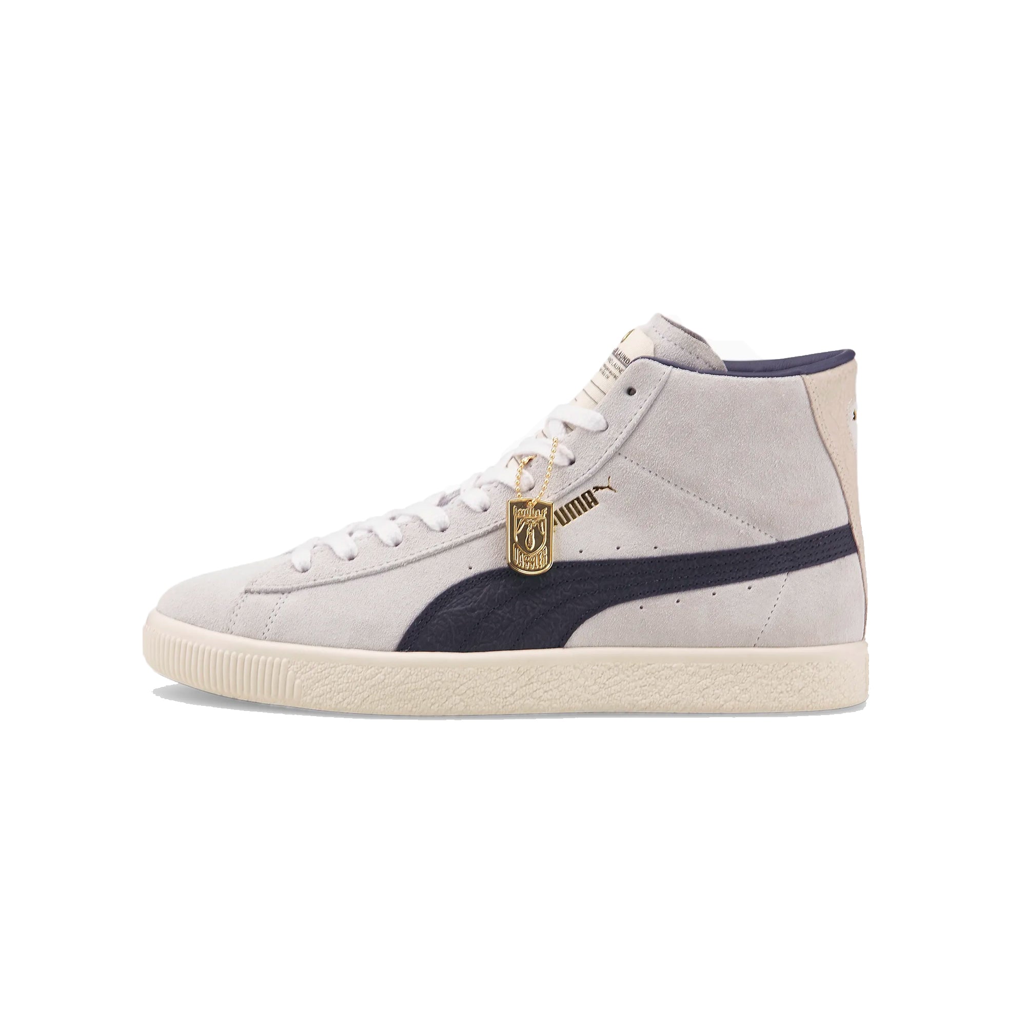 Puma Mens Suede Mid VTG RDL LB Shoes 'Puma White/Puma New Navy'