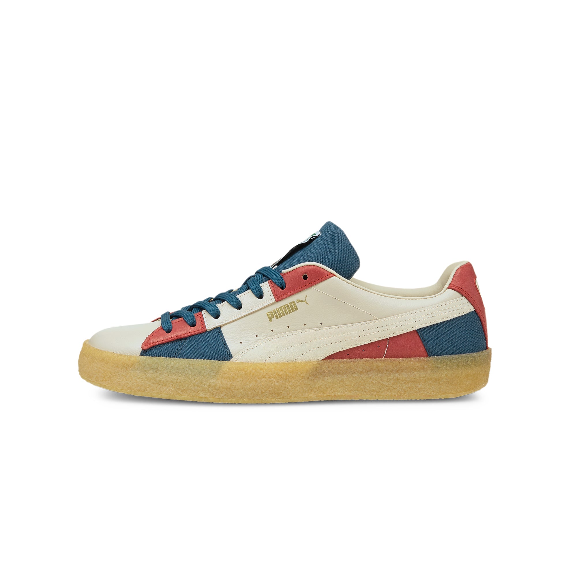 Puma Mens Suede Crepe Patch Shoes 'Peyote-Intense Blue'