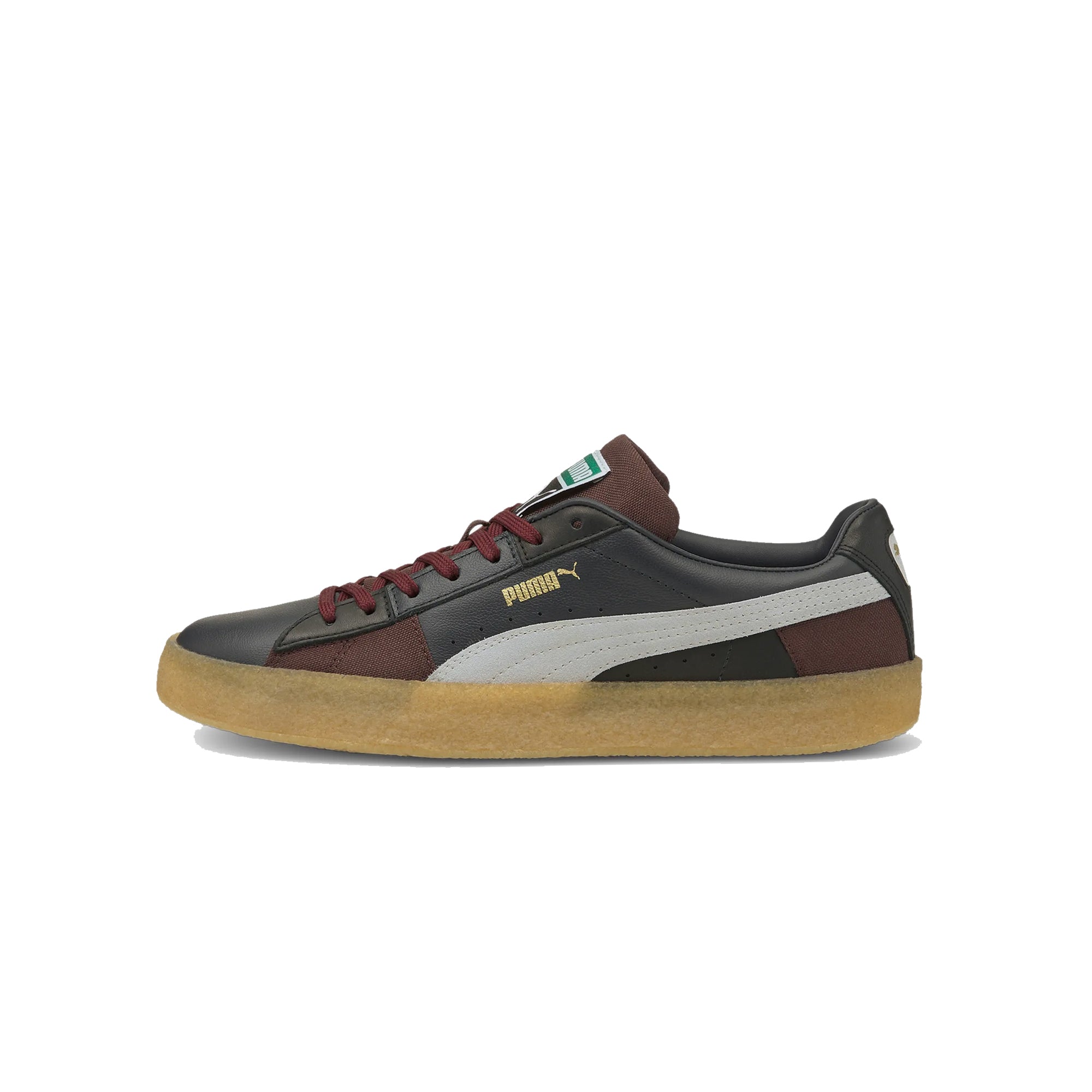 Puma Mens Suede Crepe Patch Shoes 'Ebony-Fudge'