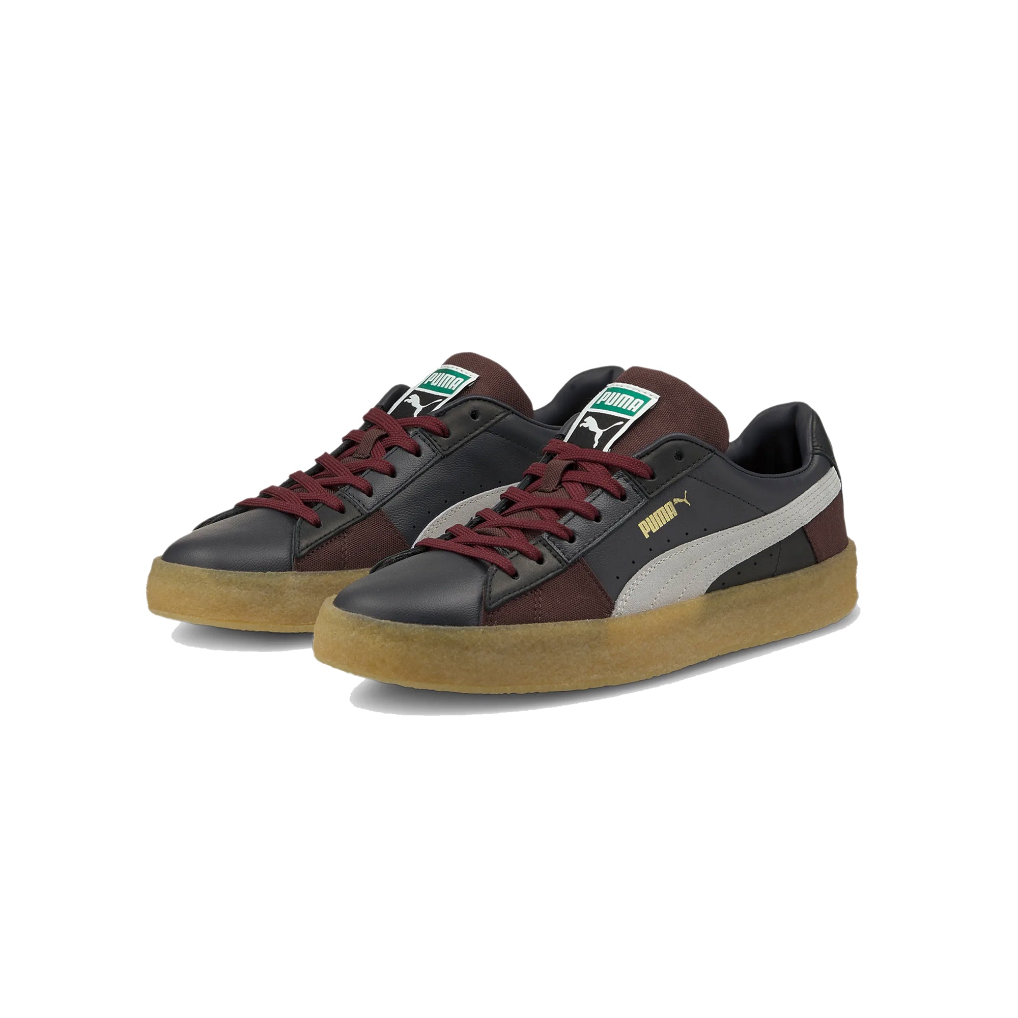 Puma Mens Suede Crepe Patch Shoes 'Ebony-Fudge'