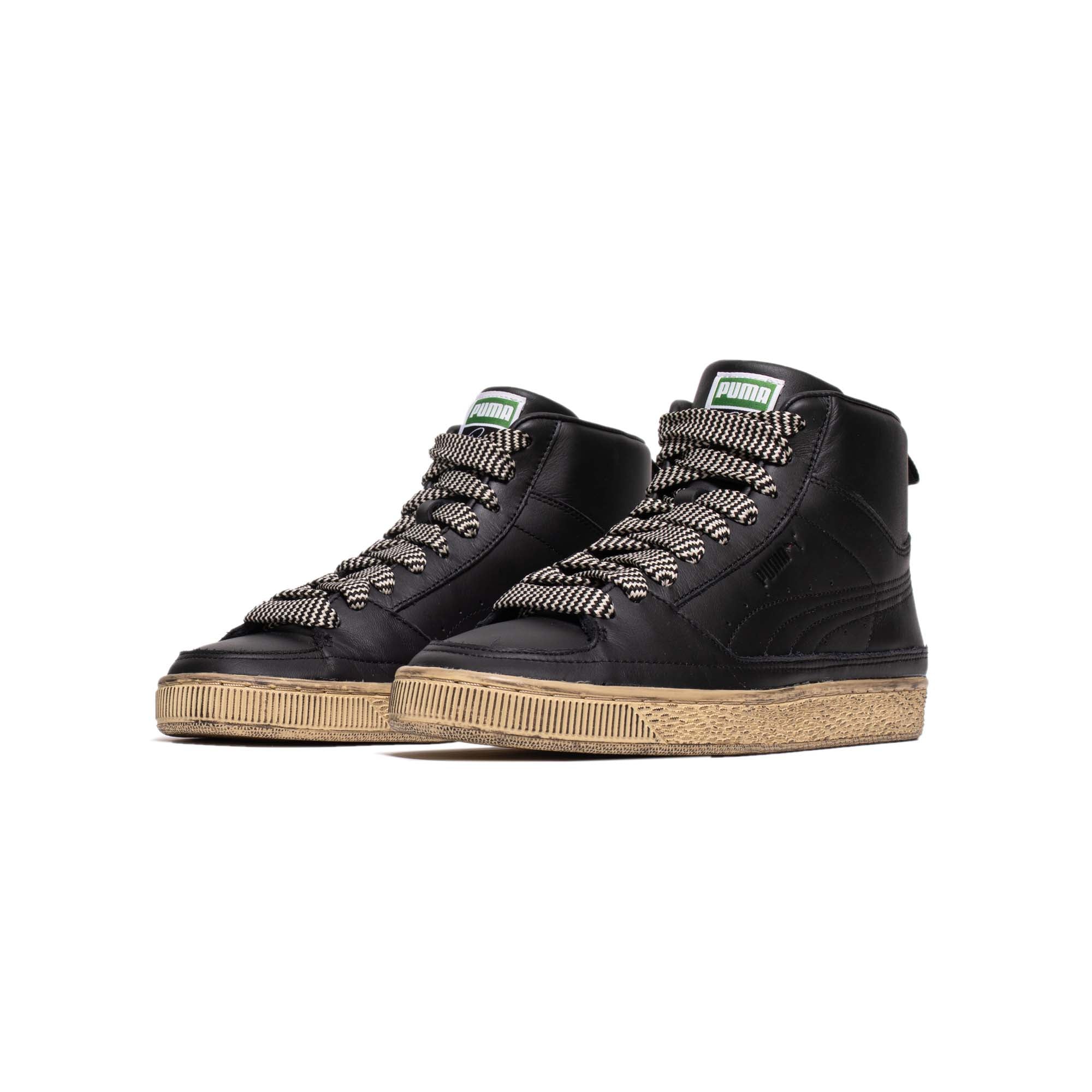 Puma Mens Suede Mid Rhuigi Shoes 'Black'