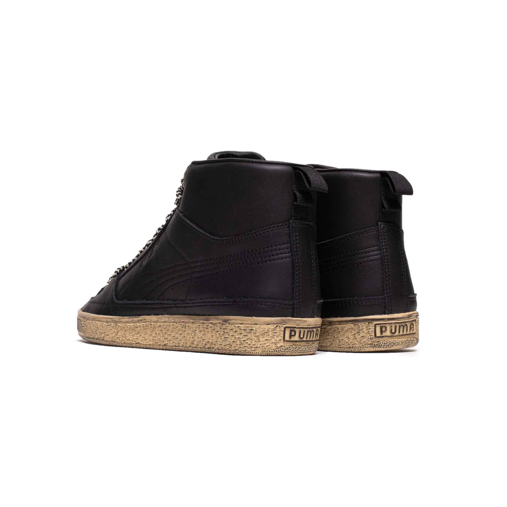 Puma Mens Suede Mid Rhuigi Shoes 'Black'