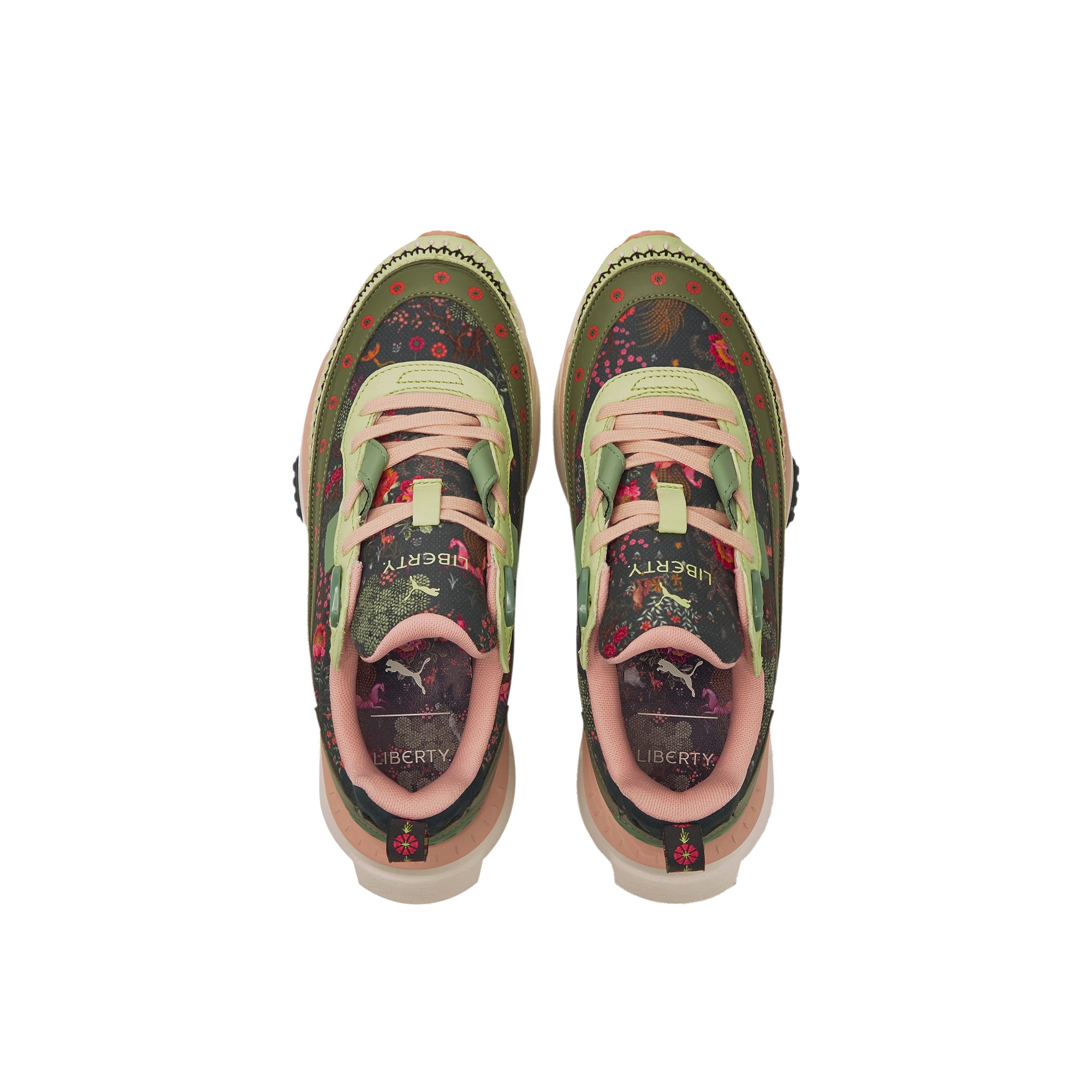 Puma x Liberty Womens Wild Rider 2 Shoes 'Beechnut-Olivine'