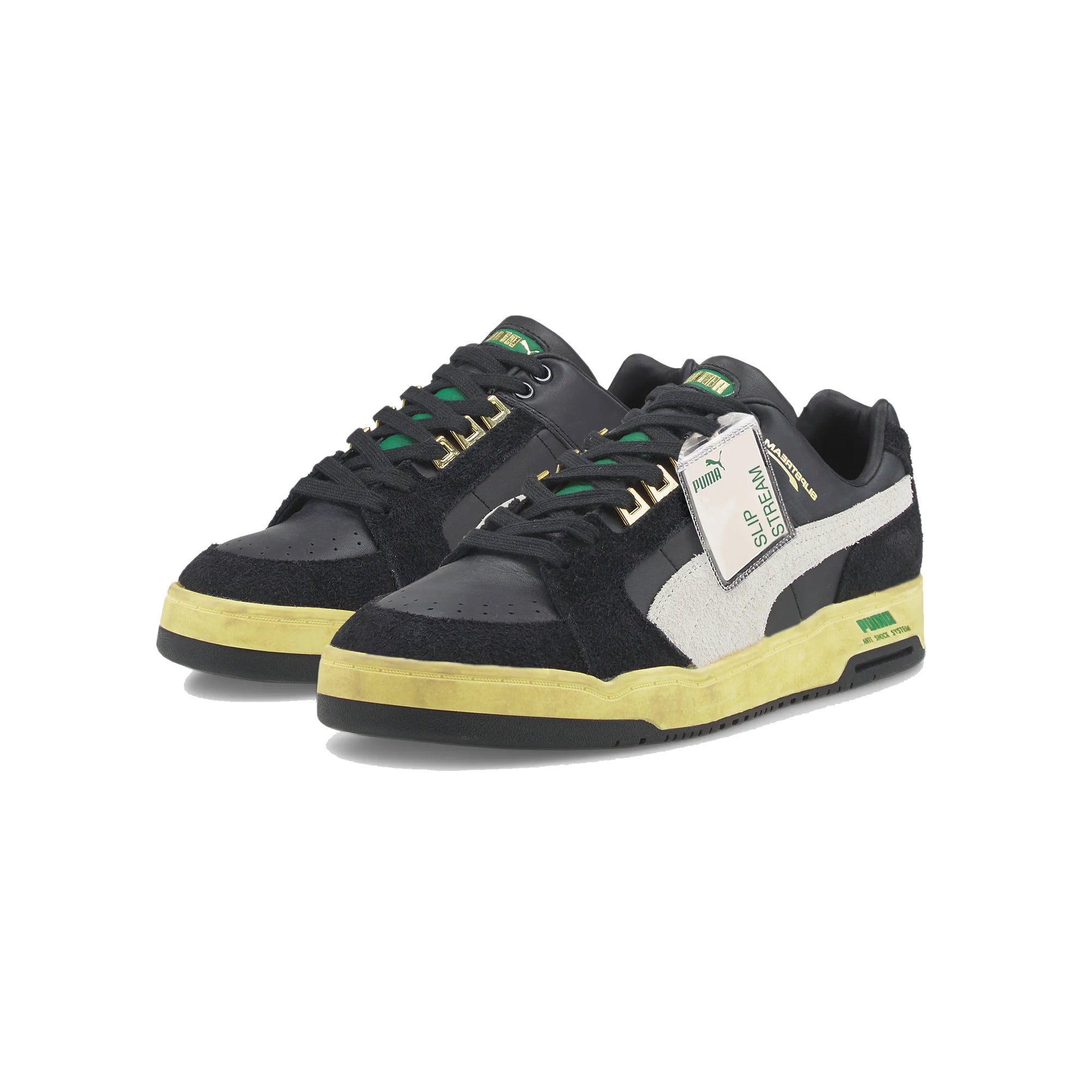 Puma Mens Slipstream Lo The NeverWorn Shoes 'Puma Black/ Whisper White'